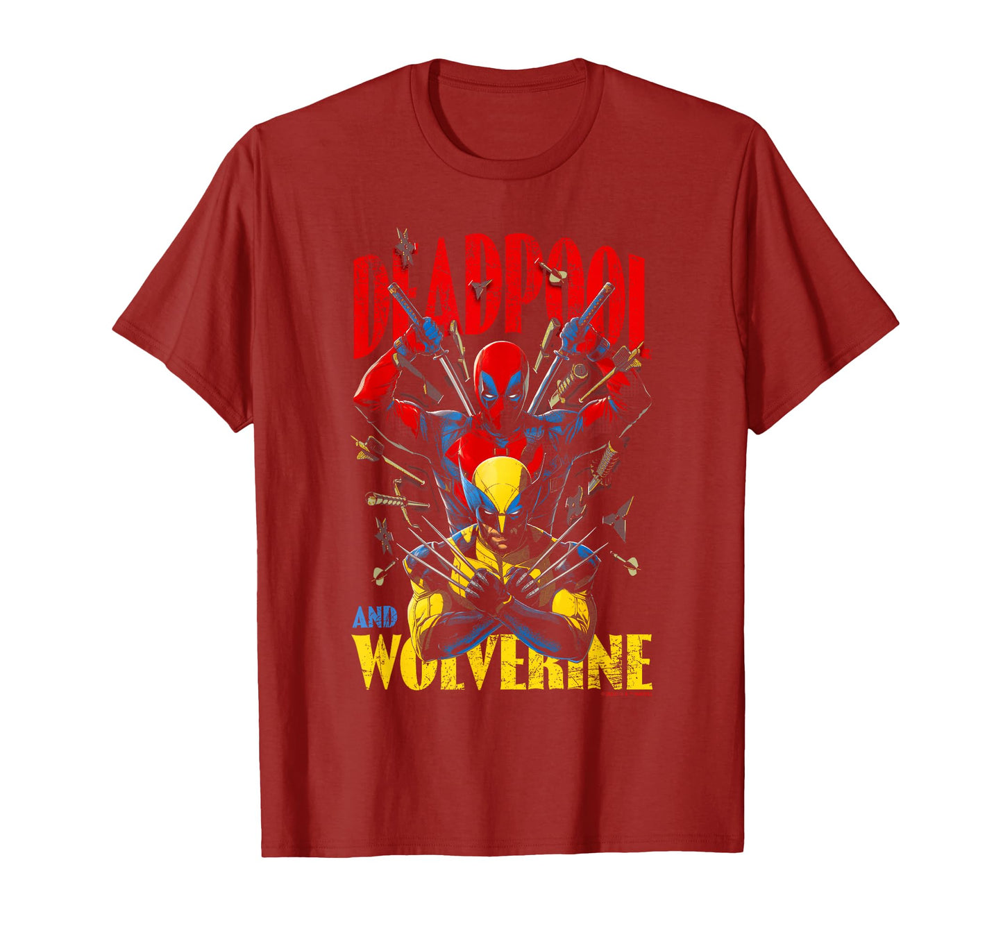 Marvel Deadpool & Wolverine Iconic Buds Retro Big Poster T-Shirt