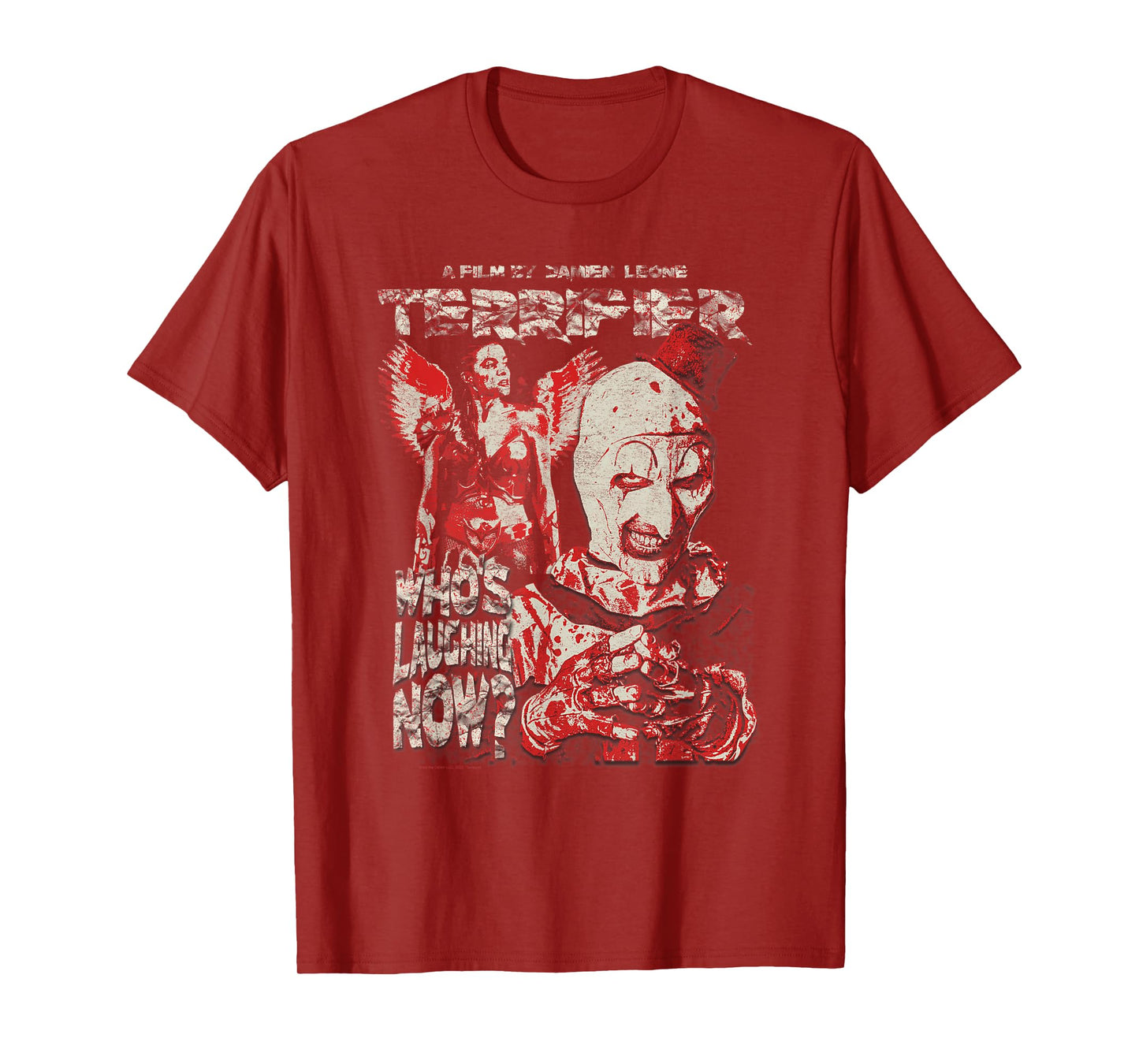 Terrifier Who's Laughing Now Grunge Poster Horror Movie T-Shirt