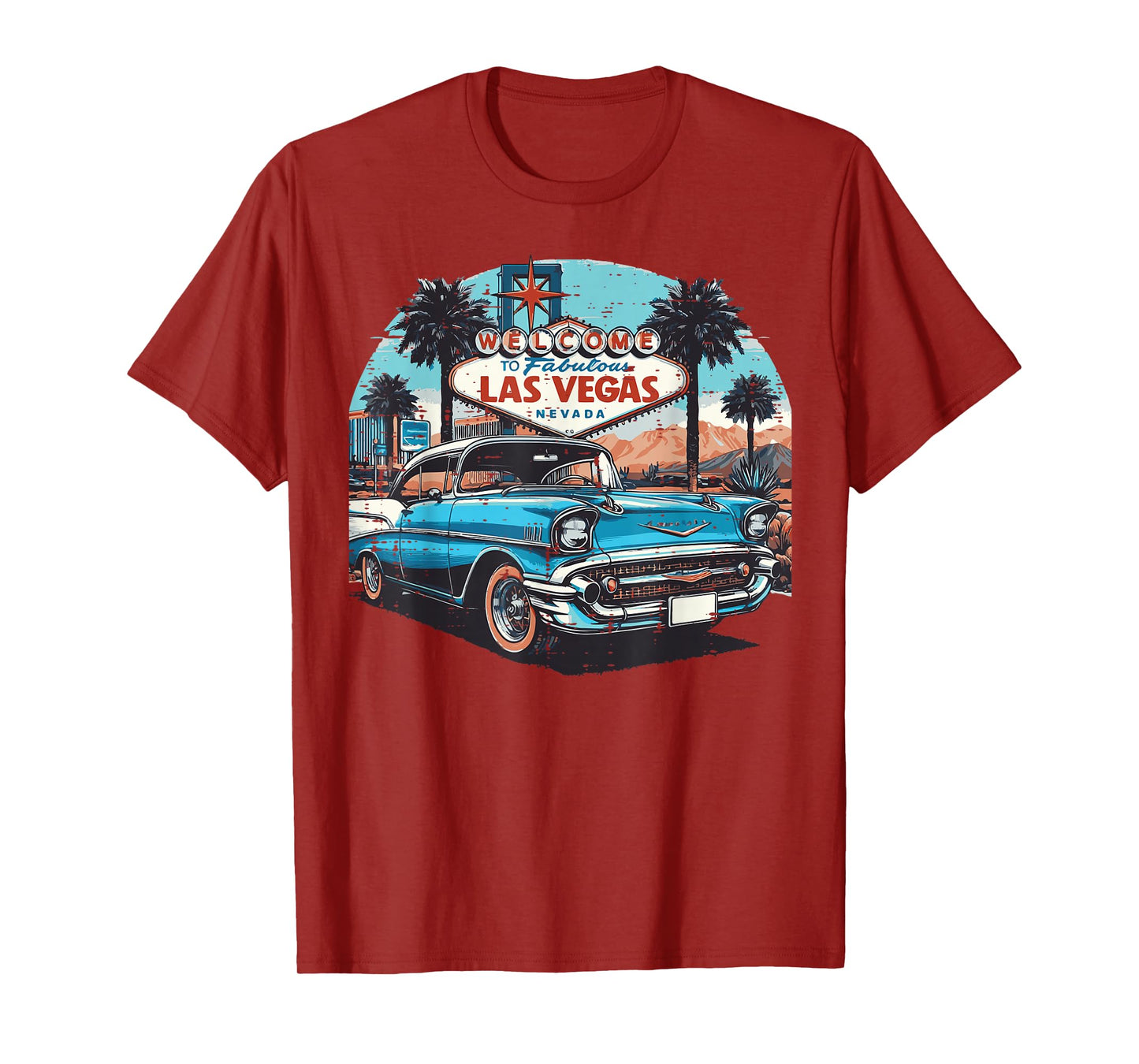 Classic Car Welcome Las Vegas Vacation Summer Men Women Kids T-Shirt