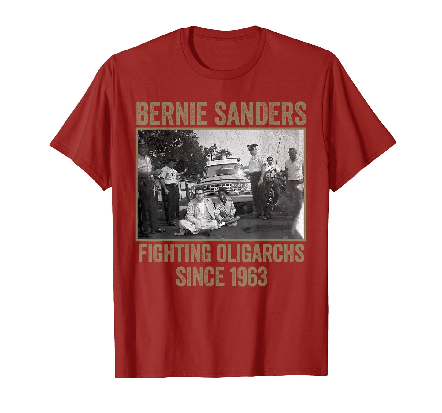 Bernie Fighting Oligarchs 1963 Indivisible No Kings Protest T-Shirt