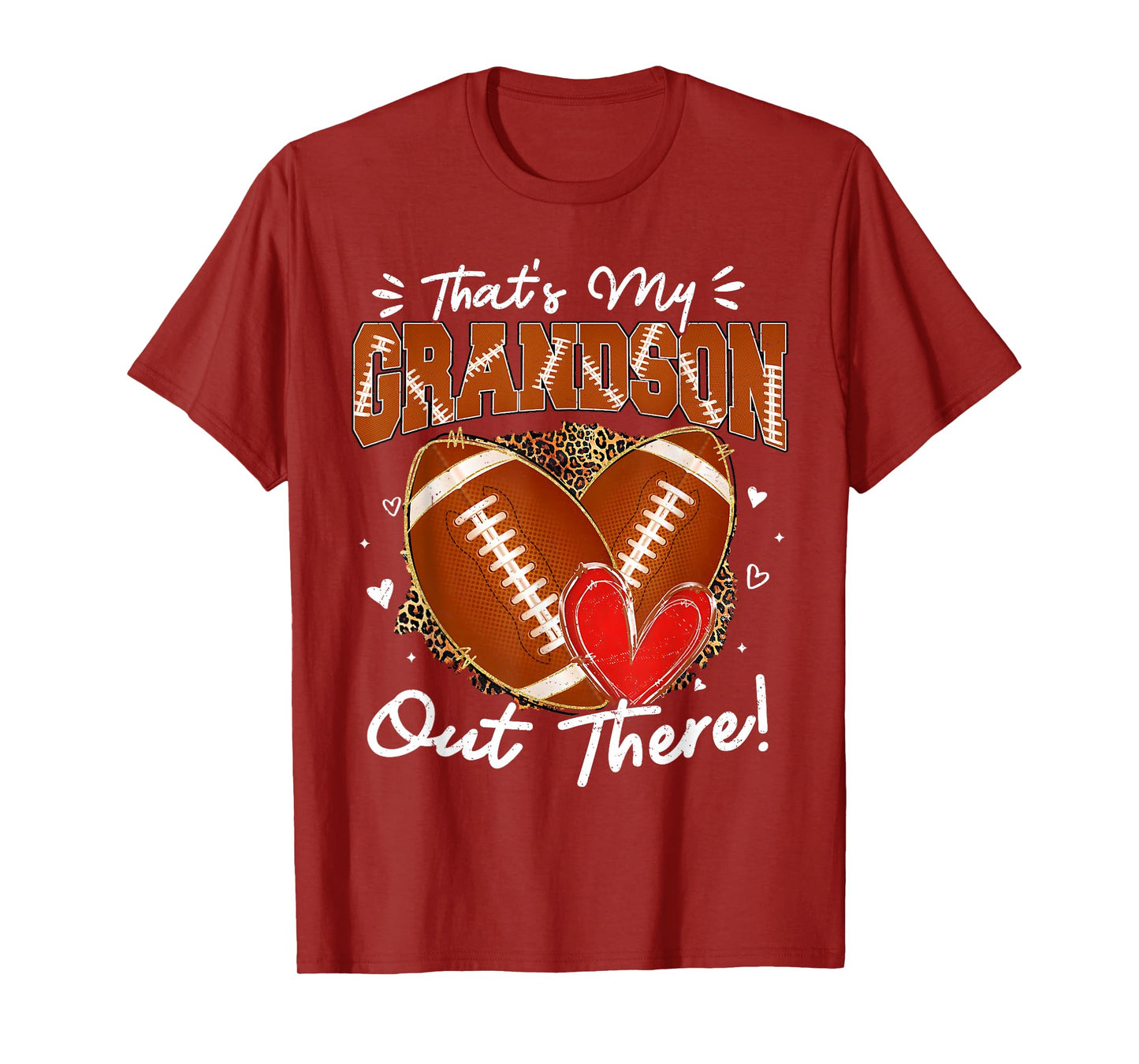 That's My Grandson Out There Funny Football Grandma Game Day T-Shirt