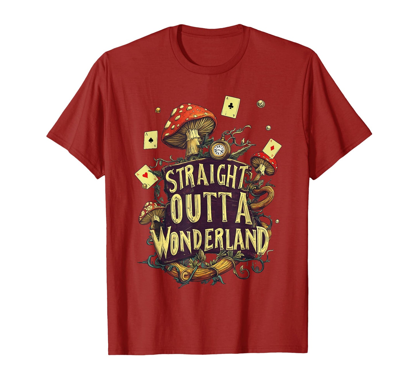 Alice in Wonderland - Fantasy World Novel Adventures Vintage T-Shirt