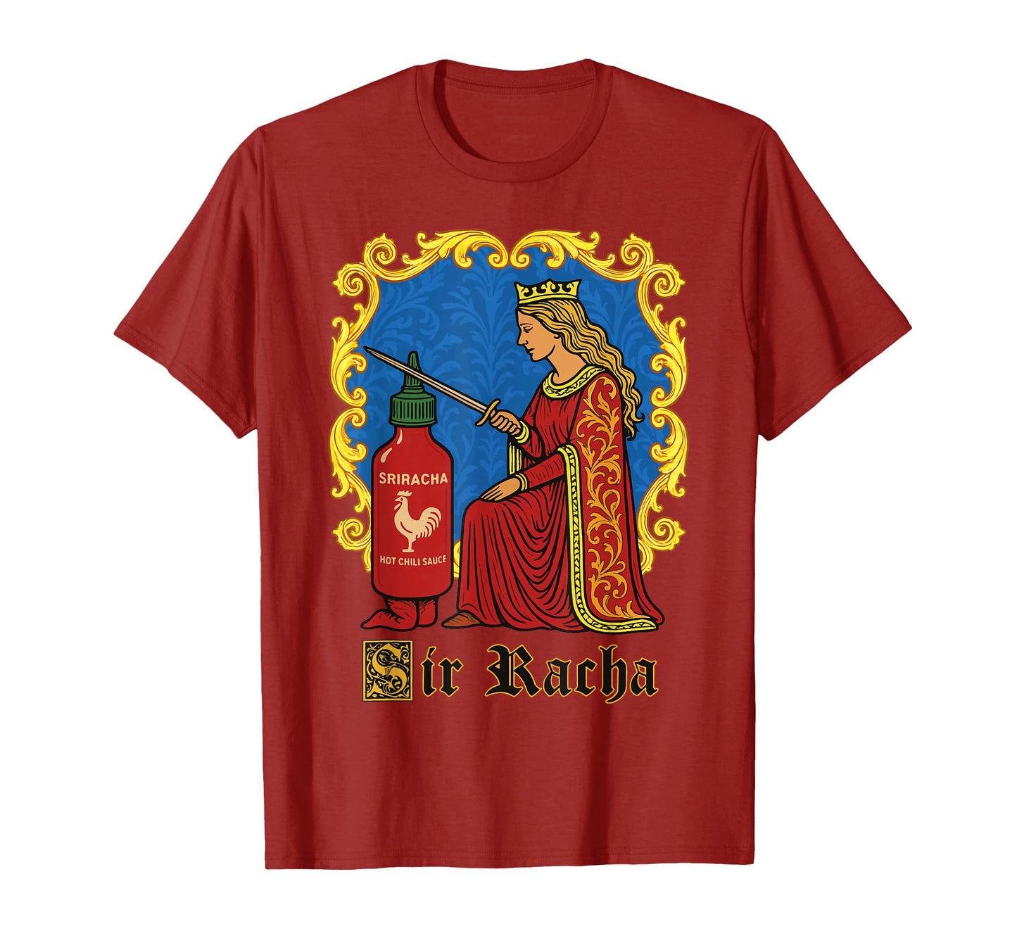 Sir Racha Pun Design for Foodies, Spicy Sauce Lovers, Meme T-Shirt