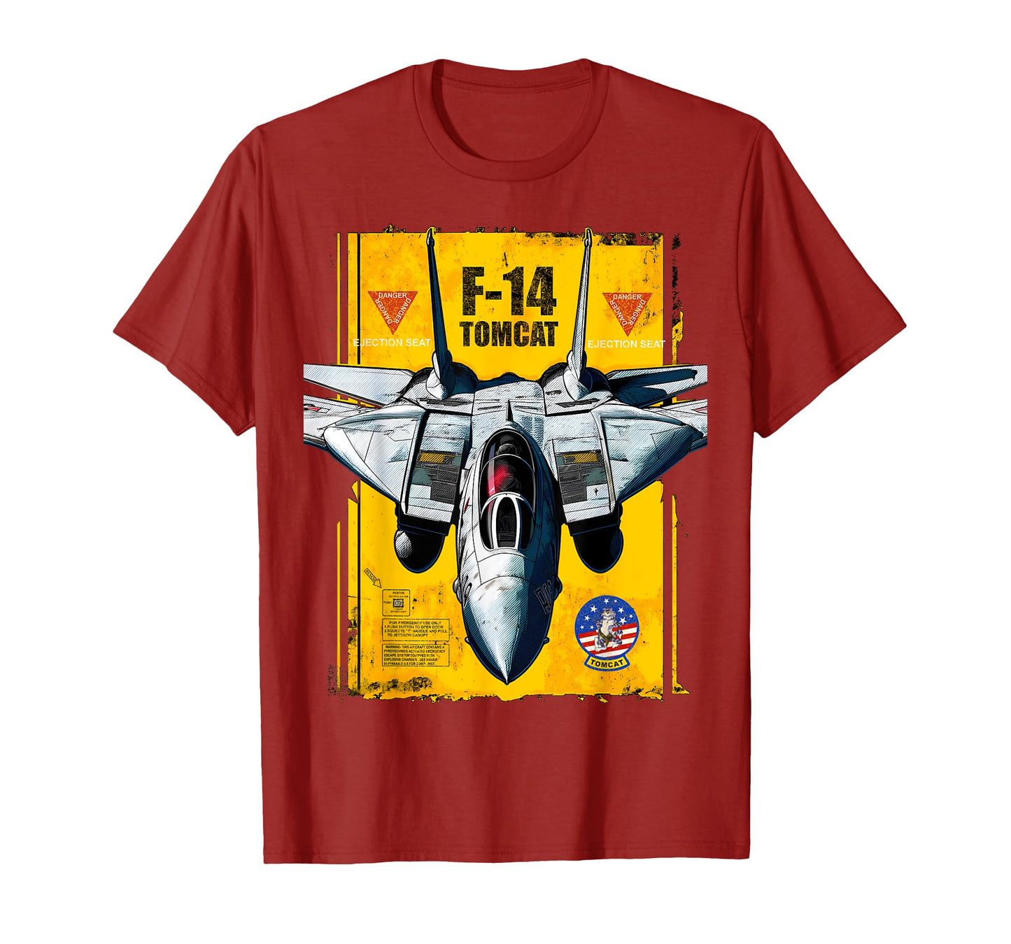 F-14 Tomcat Naval Fighter Jet Diagram Graphic Men Women Kids T-Shirt