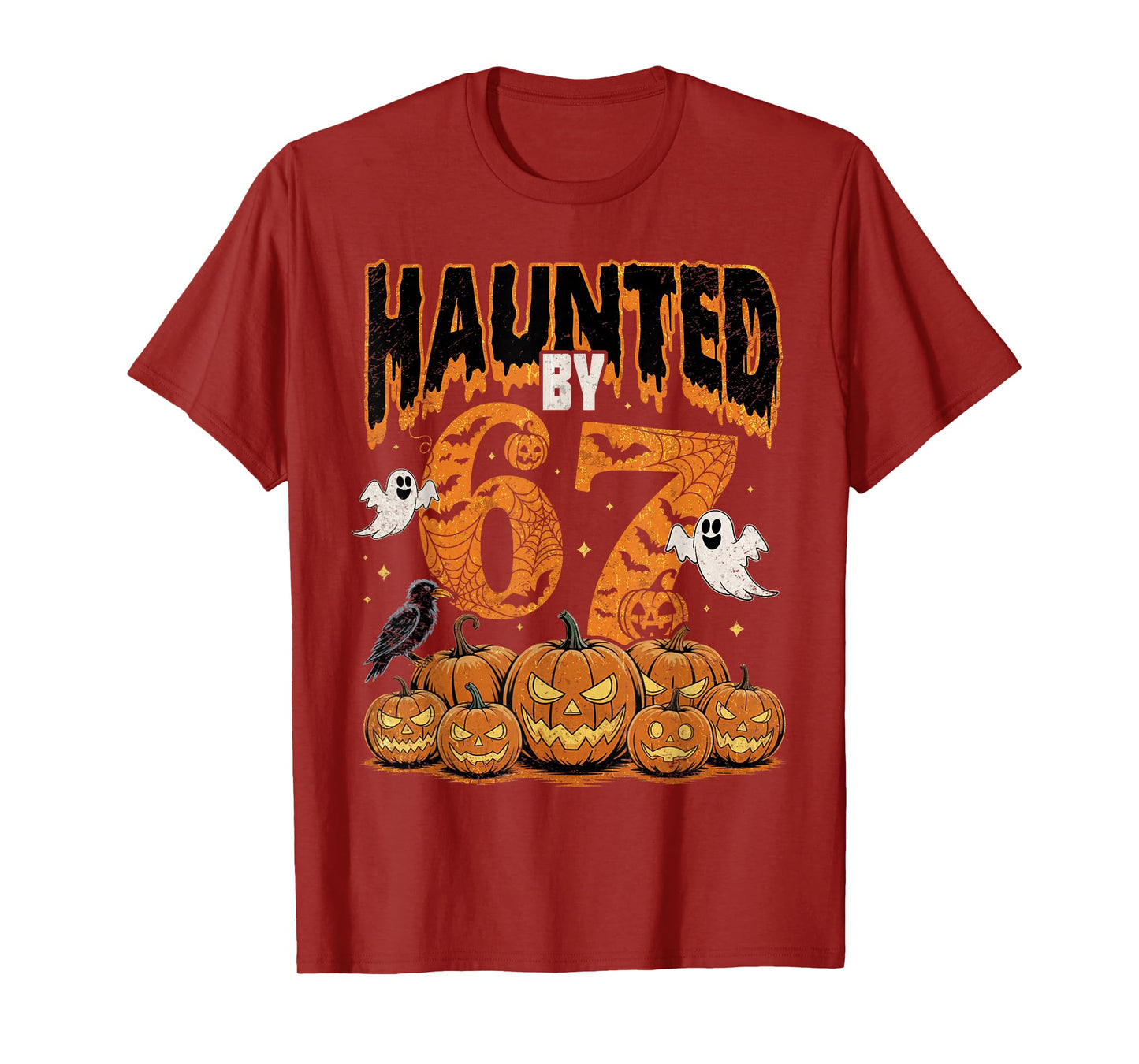 67 Meme Halloween Costume Brainrot Haunted 6 7 Six Seven T-Shirt