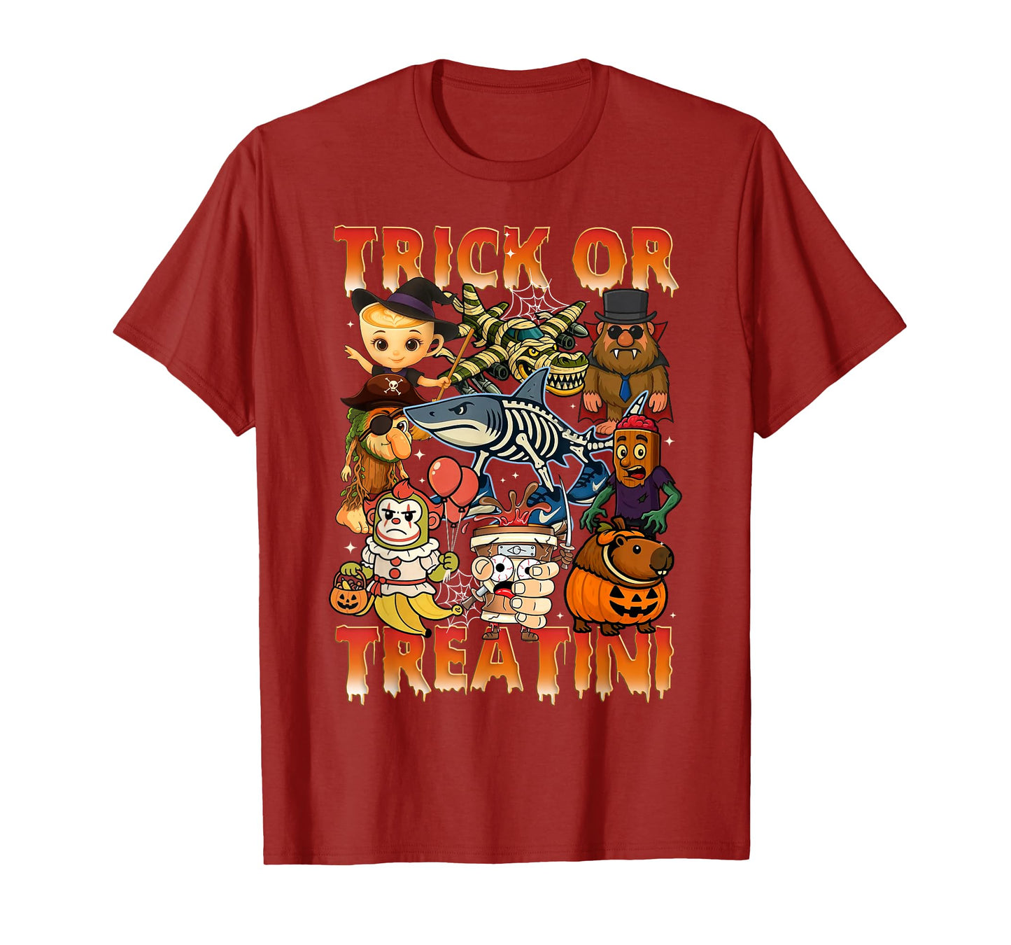 Funny Italian Brain Rot Italian Brainrot Halloween Boy Kids T-Shirt