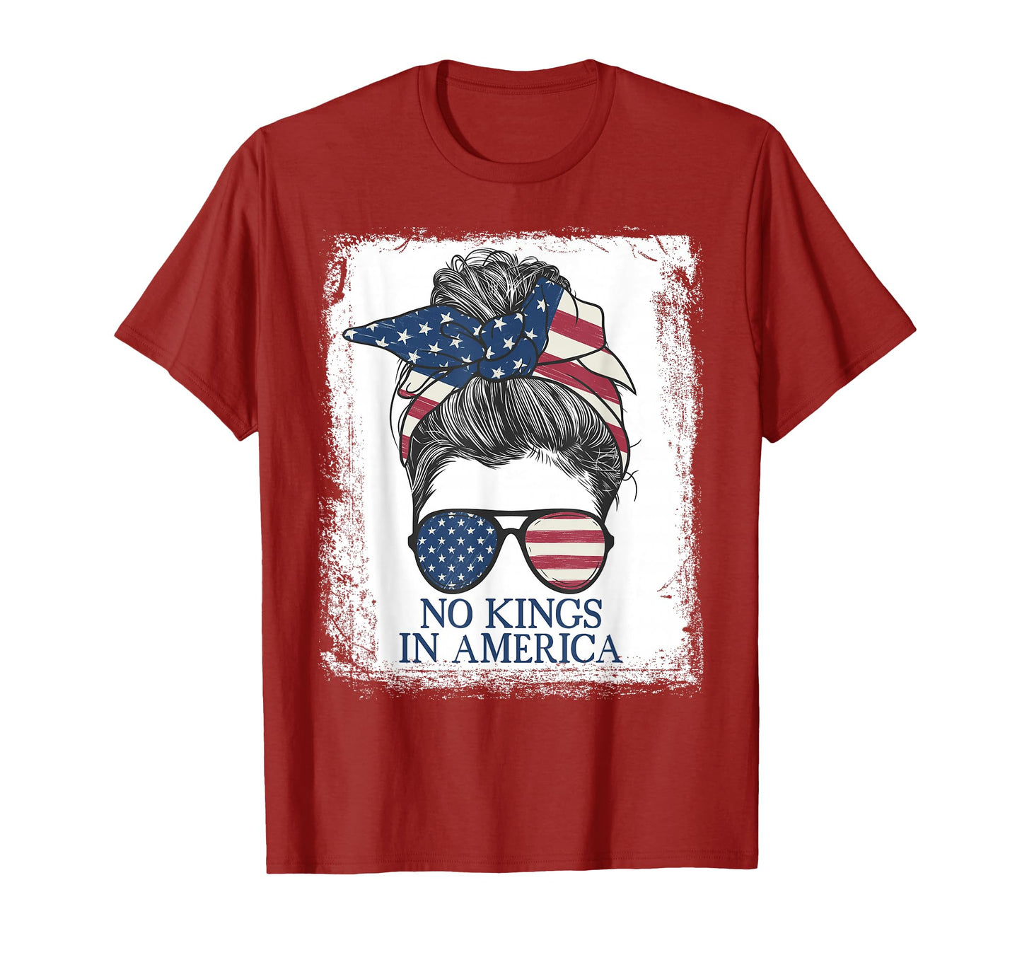 No Kings Tee Rosie USA Flag No King in America T-Shirt