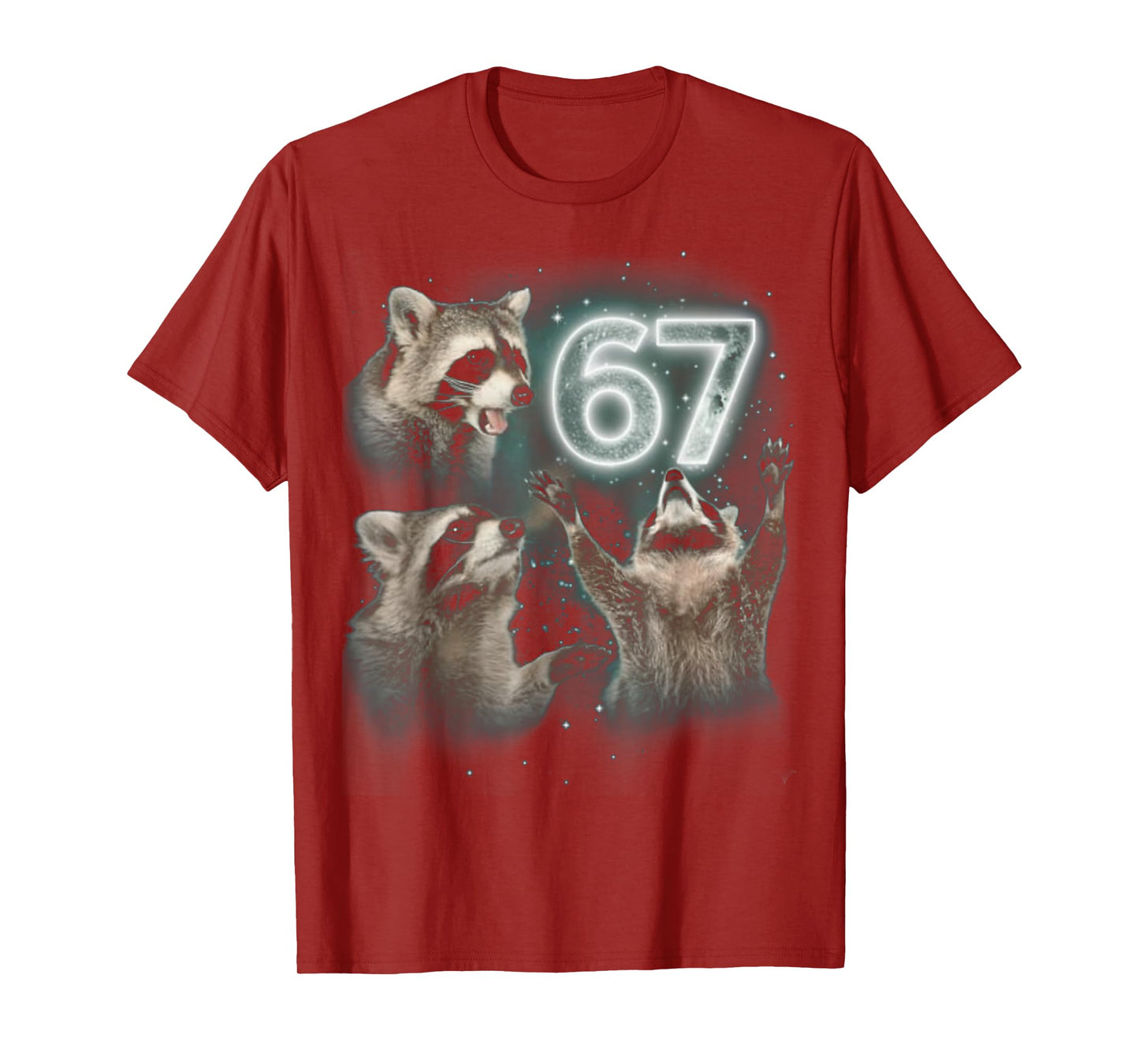 Wolf Howling at The Moon 67 T-Shirt 6 7 Halloween 67 Wolf 67 T-Shirt