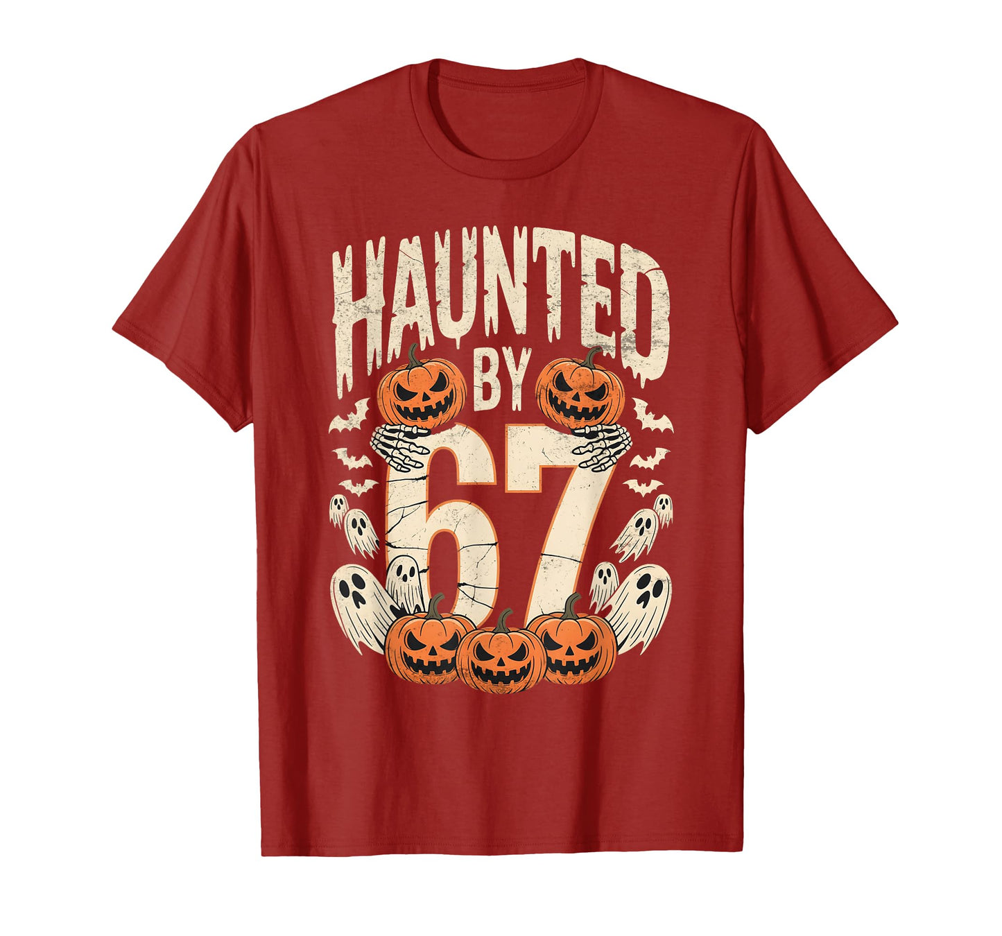 Haunted by 67 Six Seven Halloween T-Shirt
