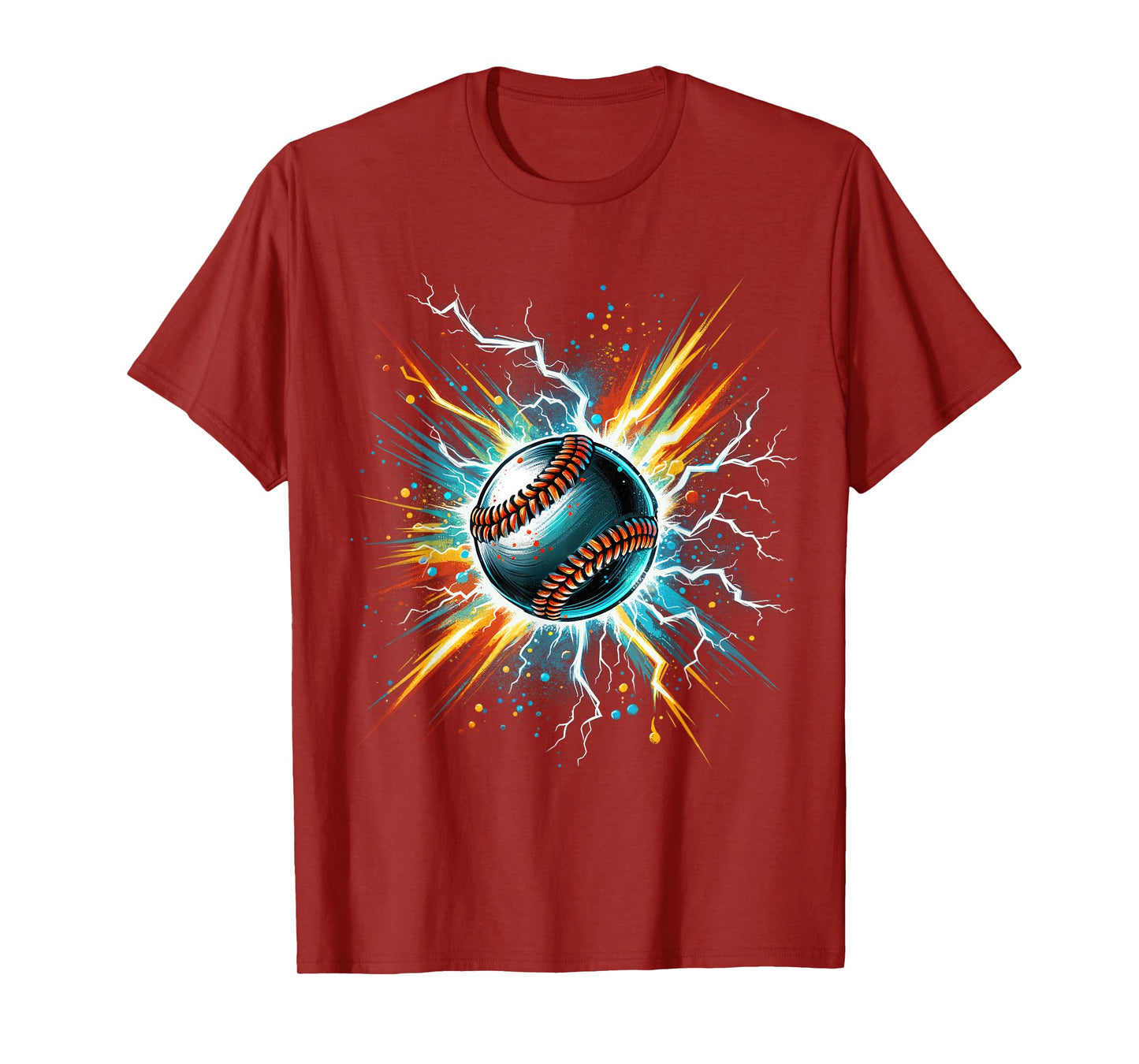 Baseball Player Art Graphic Baseball Fan Boys Mens T-Shirt