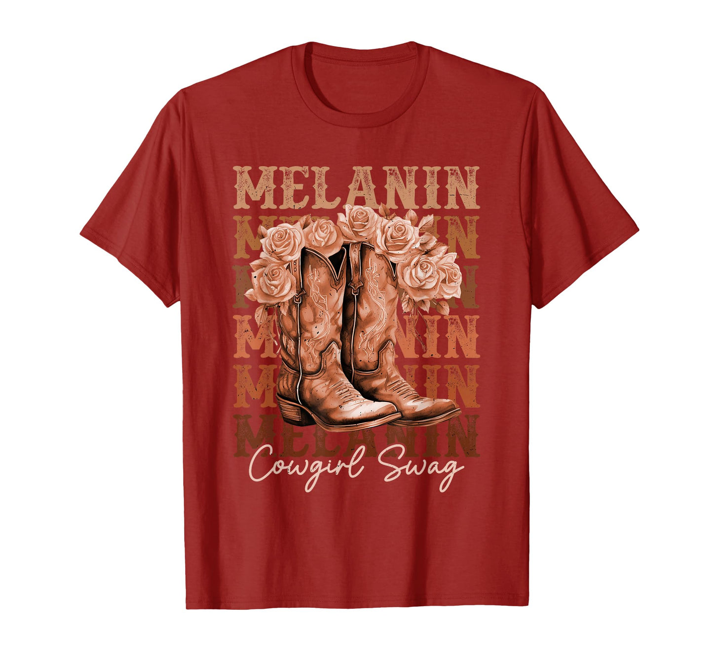 Melanin Cowgirls African Melanin Cowgirl Swag Black History T-Shirt