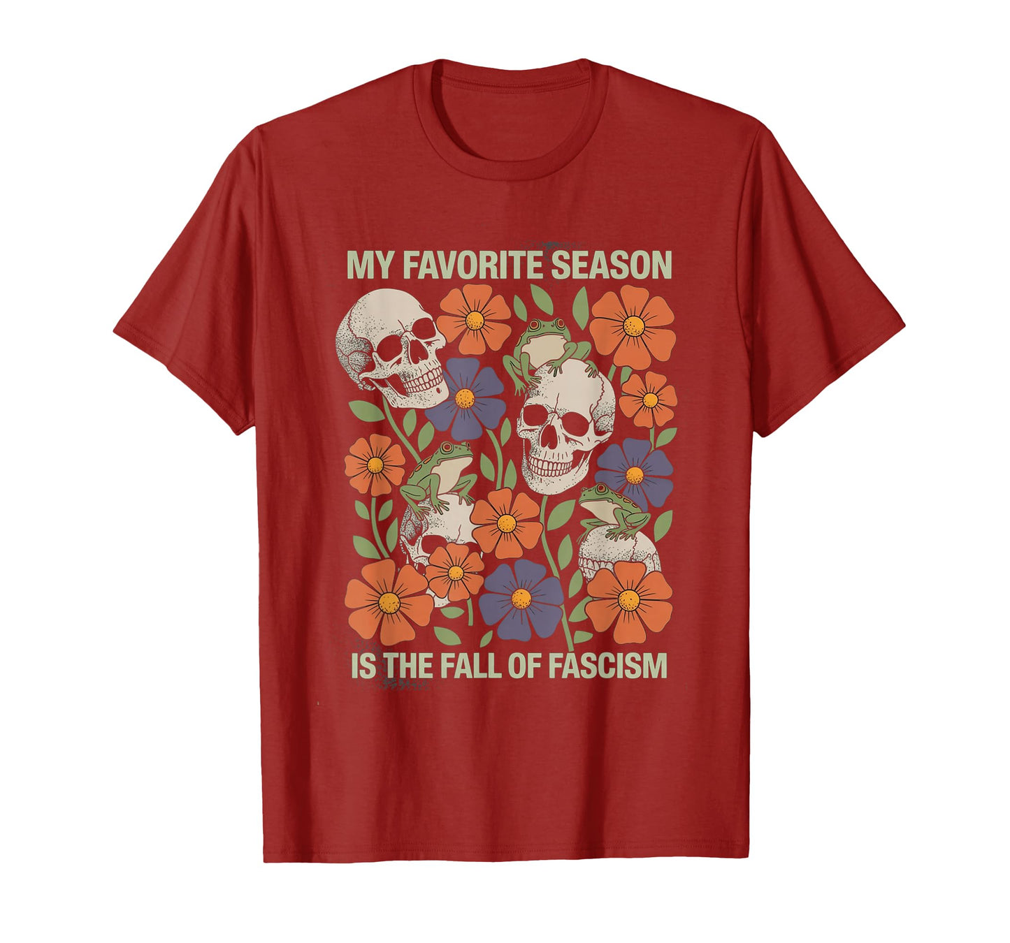 Resistance Frog Retro Floral Groovy No Kings Protest Resist T-Shirt