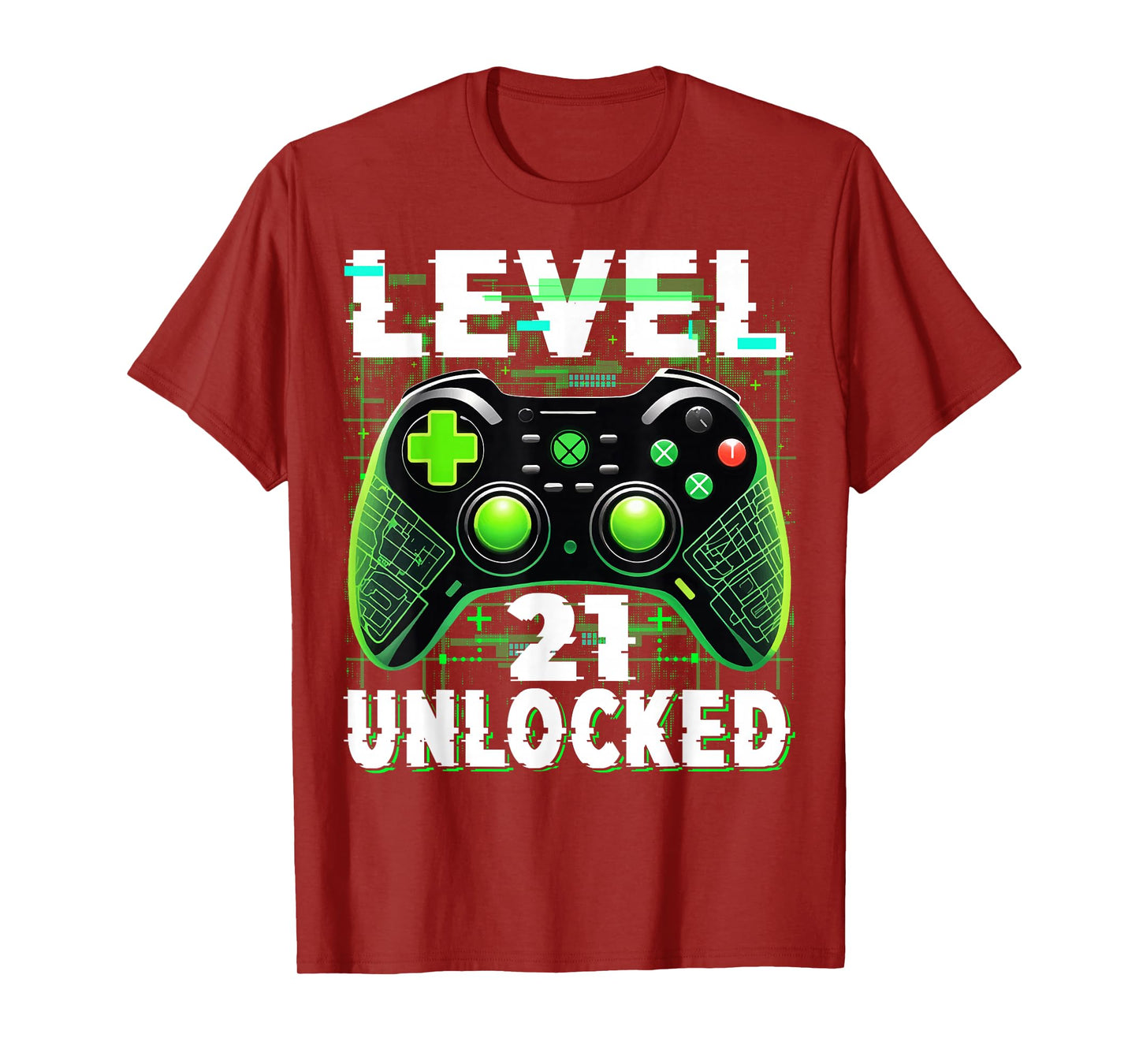Level 21 Unlocked Shirt Funny Video Gamer Geek 21st Birthday T-Shirt