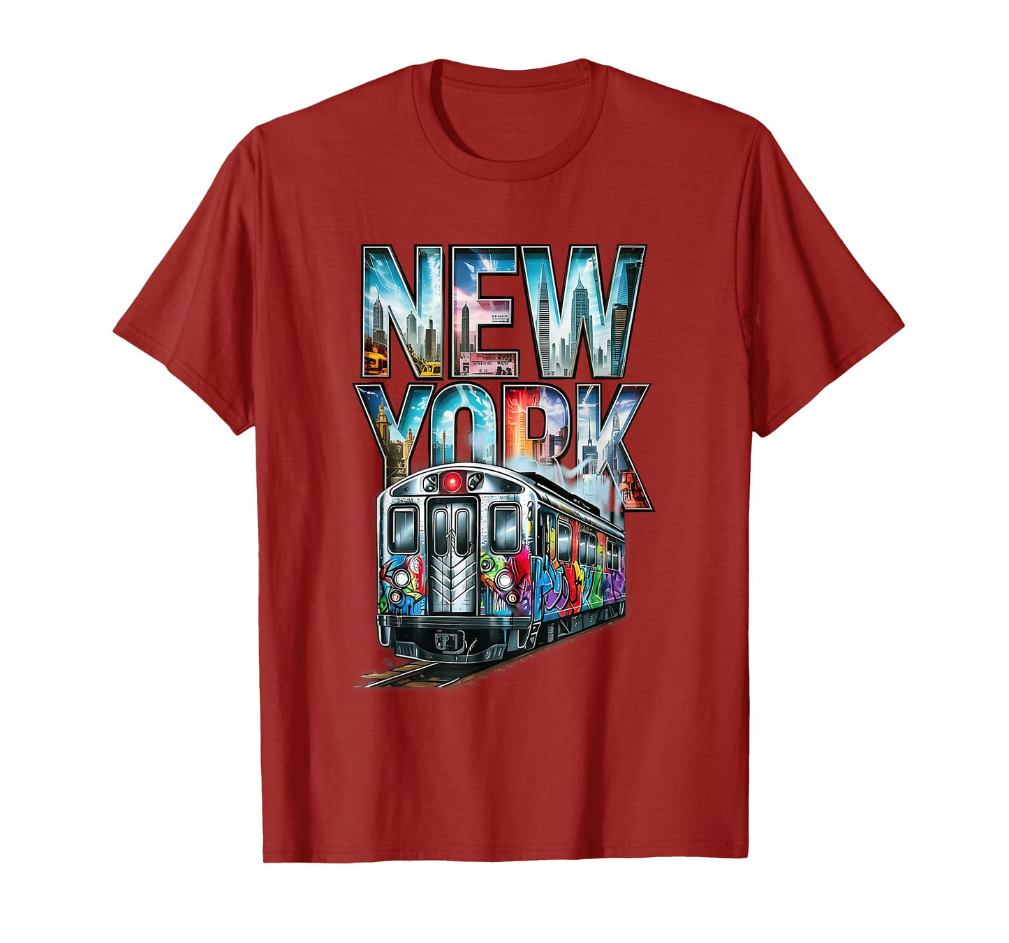 New York Train Graffiti Style Nyc Subway Car Street Hip Hop T-Shirt