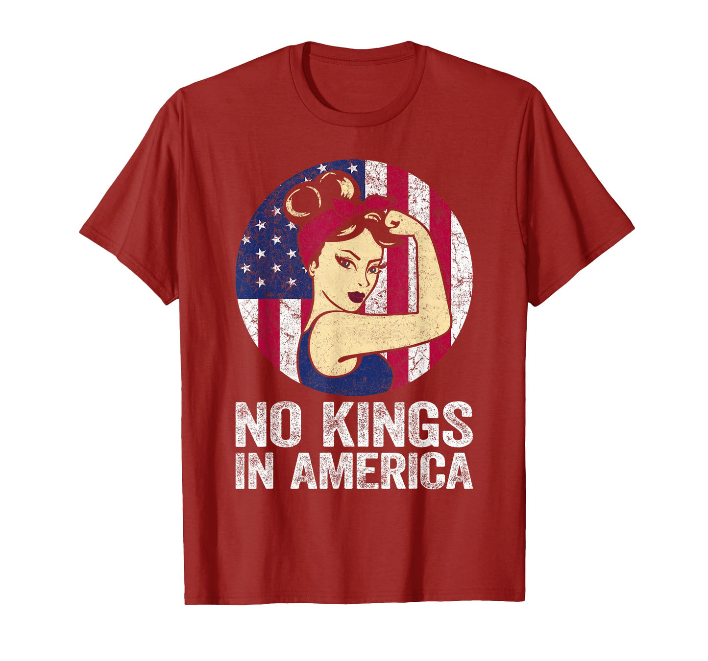 No Kings Tee Rosie USA Flag No King in America T-Shirt