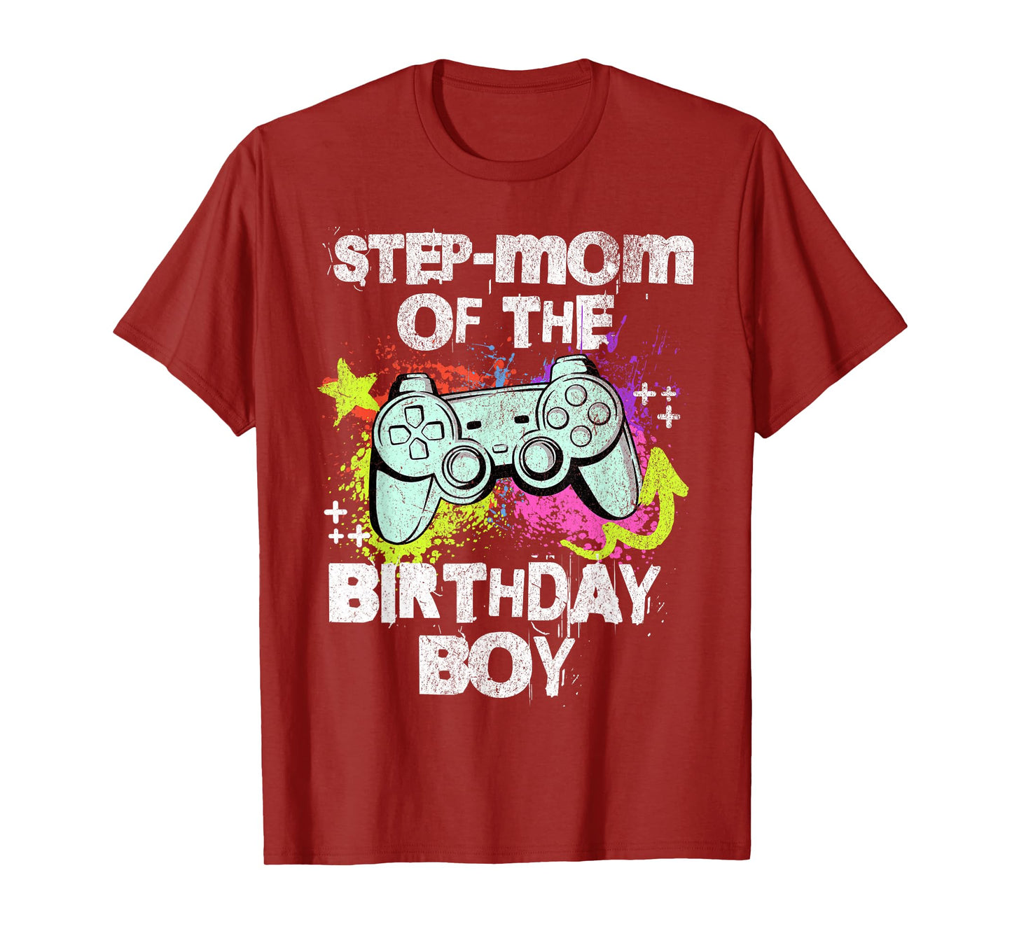 STEP-MOM OF THE BIRTHDAY BOY VIDEO GAME GAMER T-Shirt