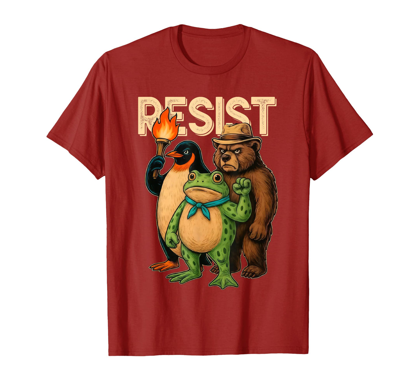 Resist Frog Portland Frog Protest for Men Women T-Shirt