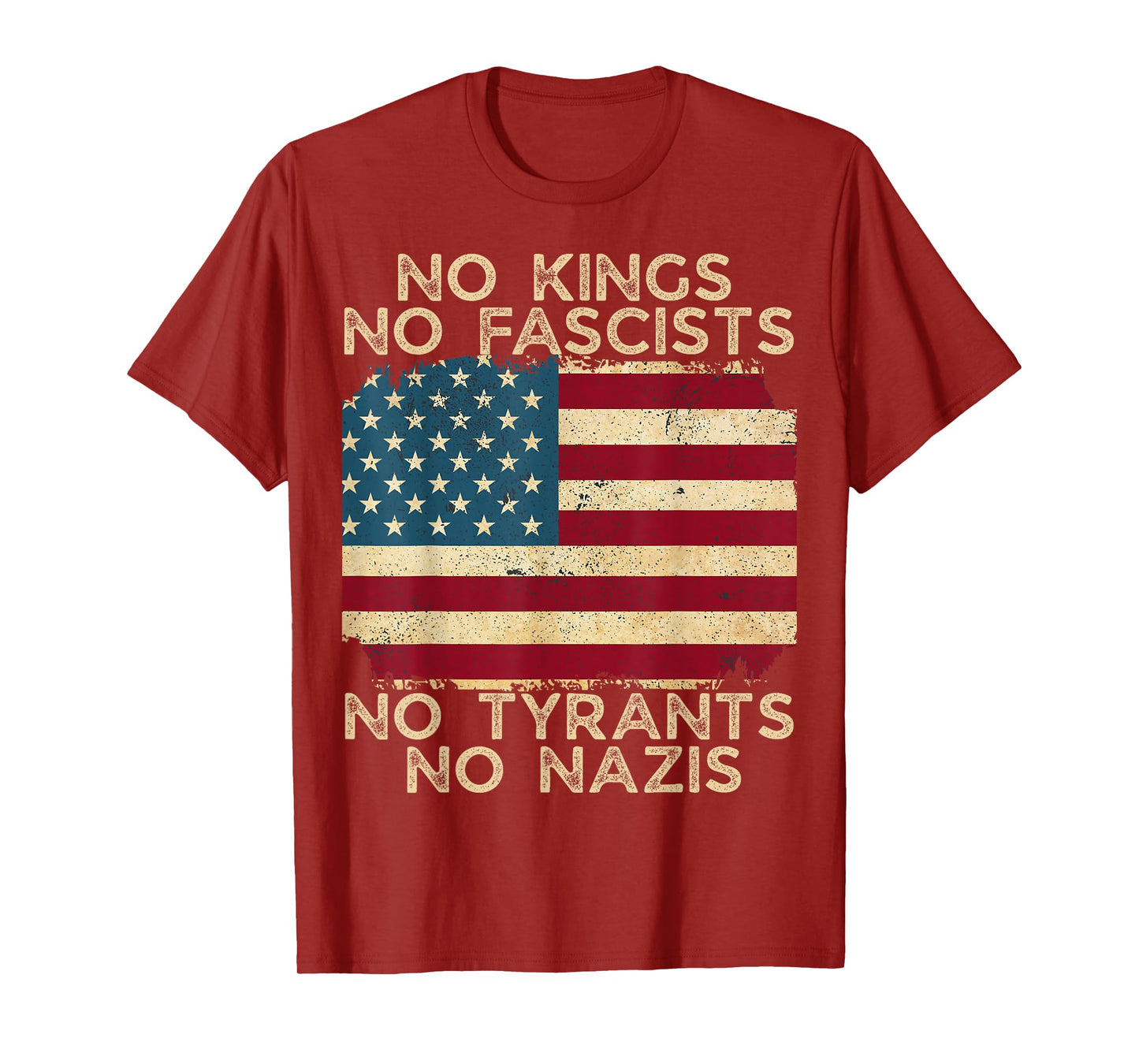 No Kings in America No Fascists We The People Political T-Shirt