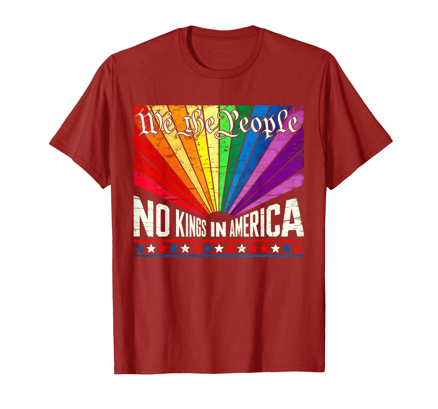 We The People No Kings in America LGBT Rainbow Pride Month T-Shirt