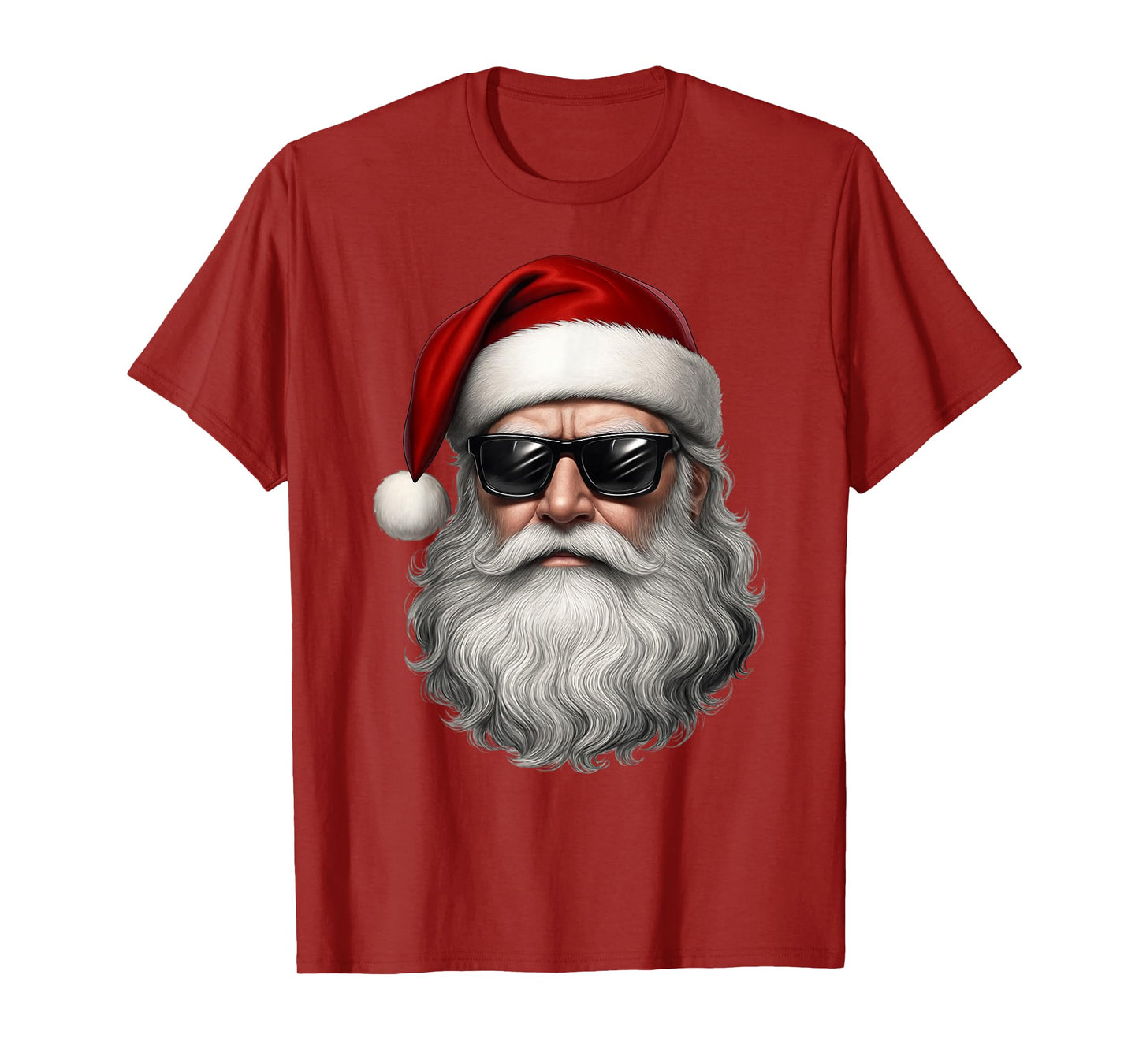 Santa Face Retro Sunglasses Funny Christmas Pajama Mens Boys T-Shirt