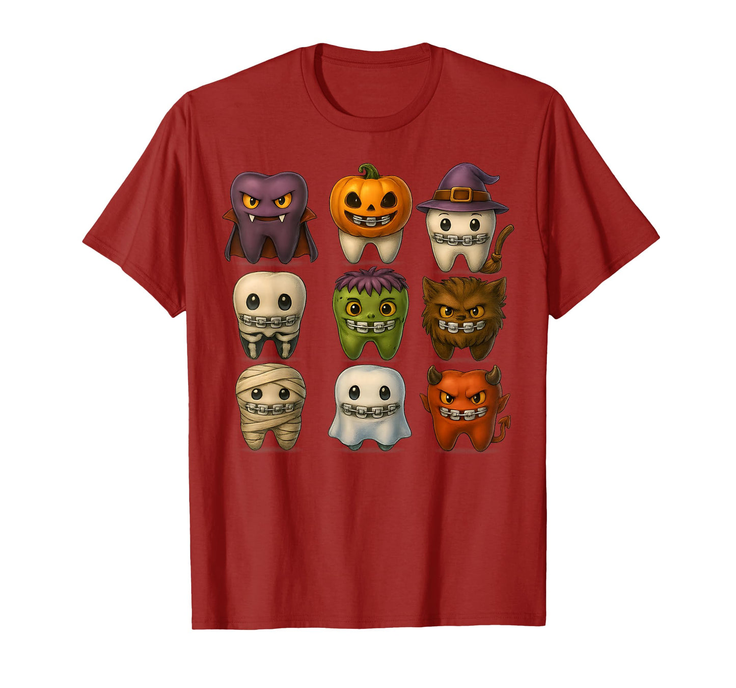 Funny Halloween Braces Squad Dentist Costume T-Shirt