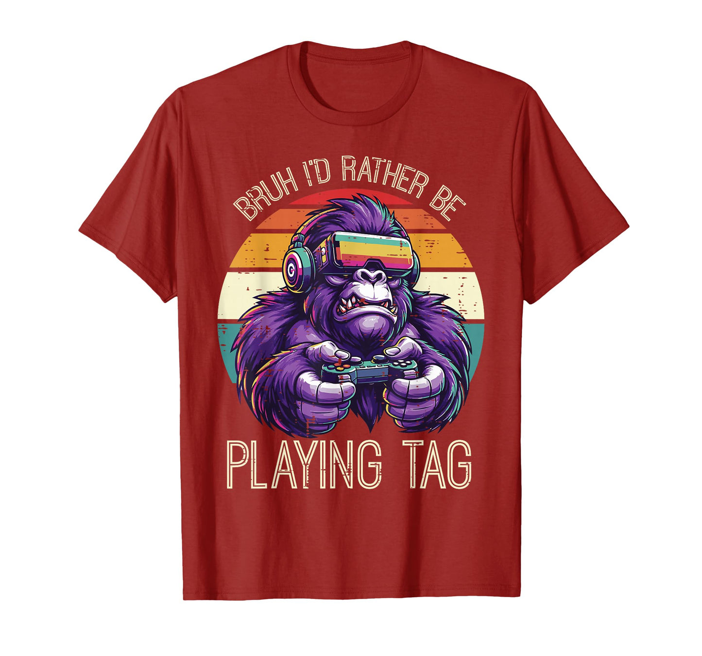 Gaming Bruh Id Rather Play Video Games Gamer Men Boys Kids T-Shirt