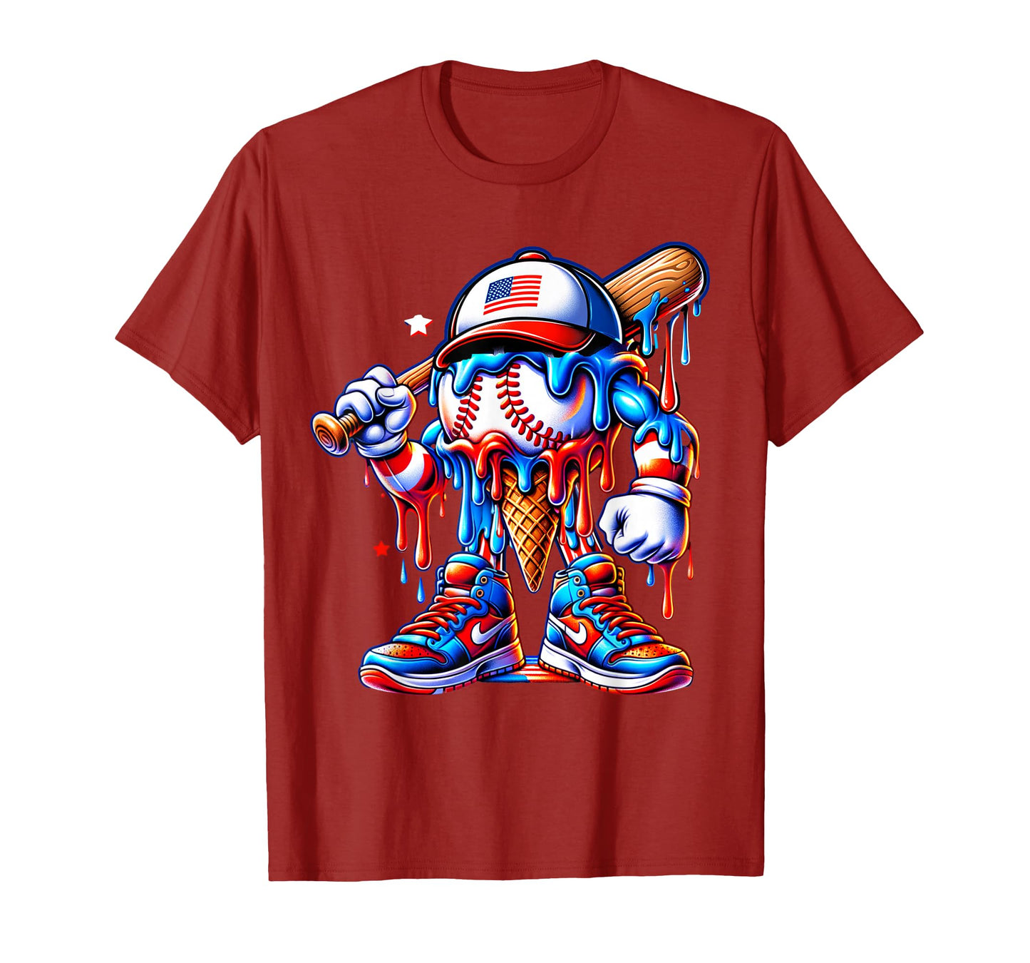 Baseball Lifestyle 101 Apparel Youth Baseball Drip Icecream T-Shirt