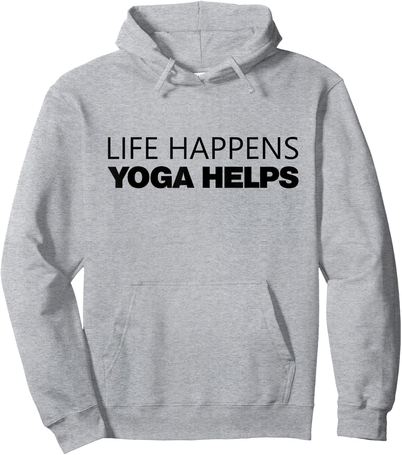 Life Happens Yoga Helps Hoodie - Hoodie | Ash