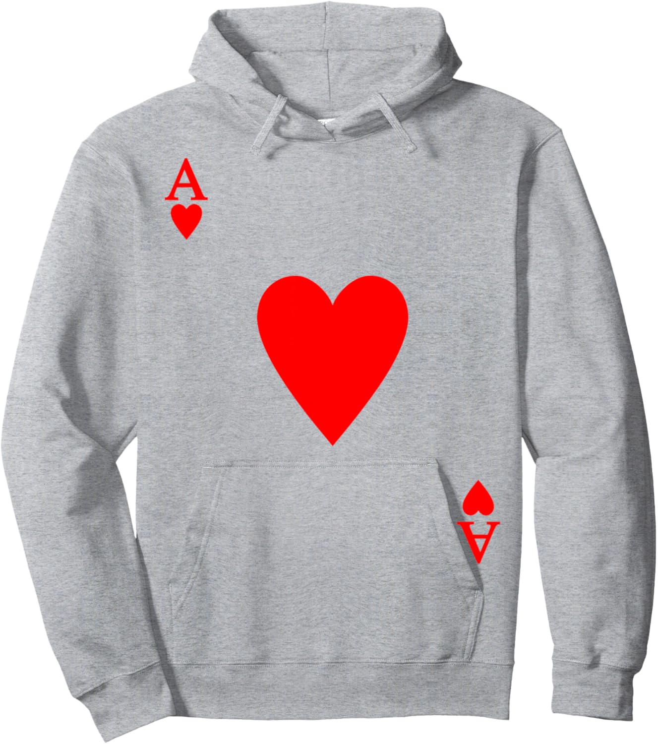 Ace of Hearts Funny Halloween Card Costume Hoodie - Hoodie | Ash