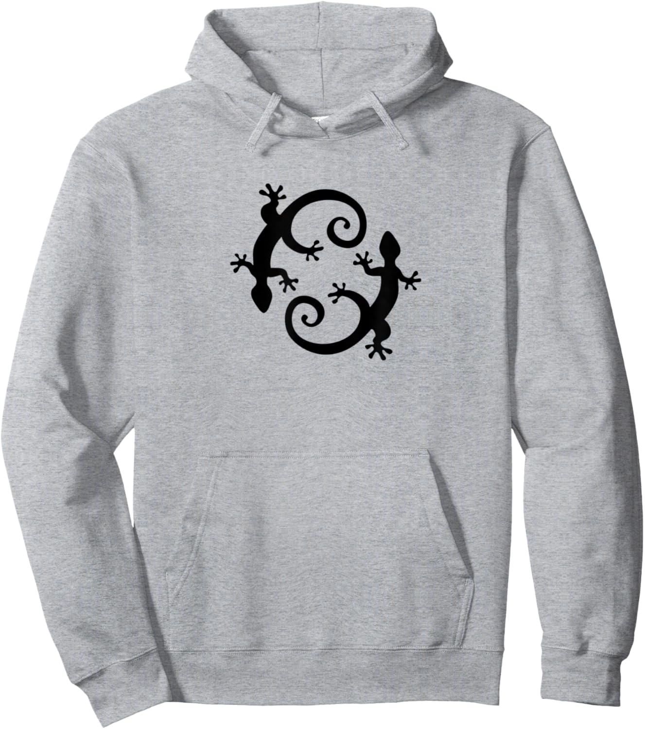 Gecko, lucky charm, lizard, salamander, reptile, animal Hoodie - Hoodie | Ash