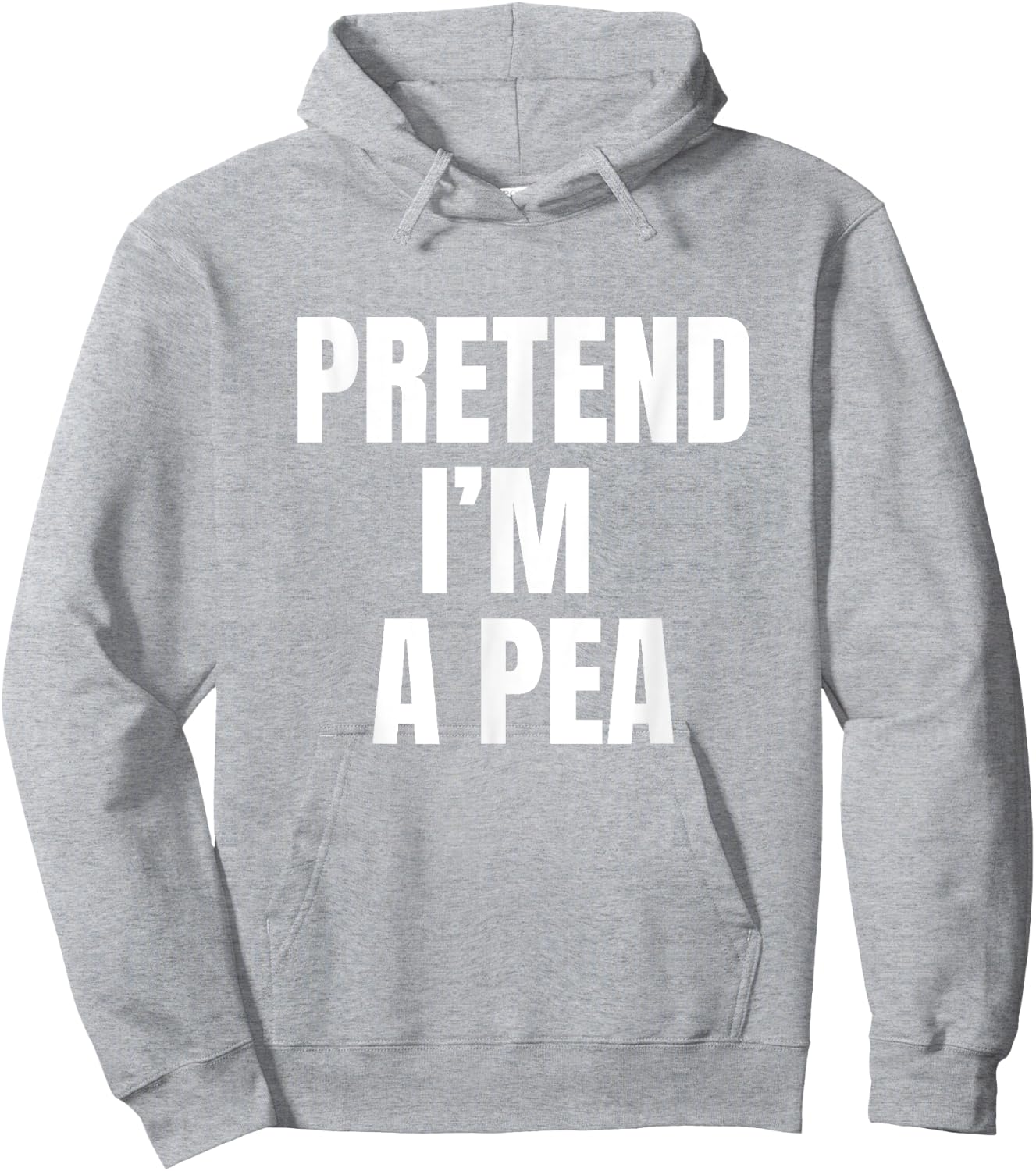 Pretend I'm A Pea Easy Funny Lazy Matching Costume Hoodie - Hoodie | Ash
