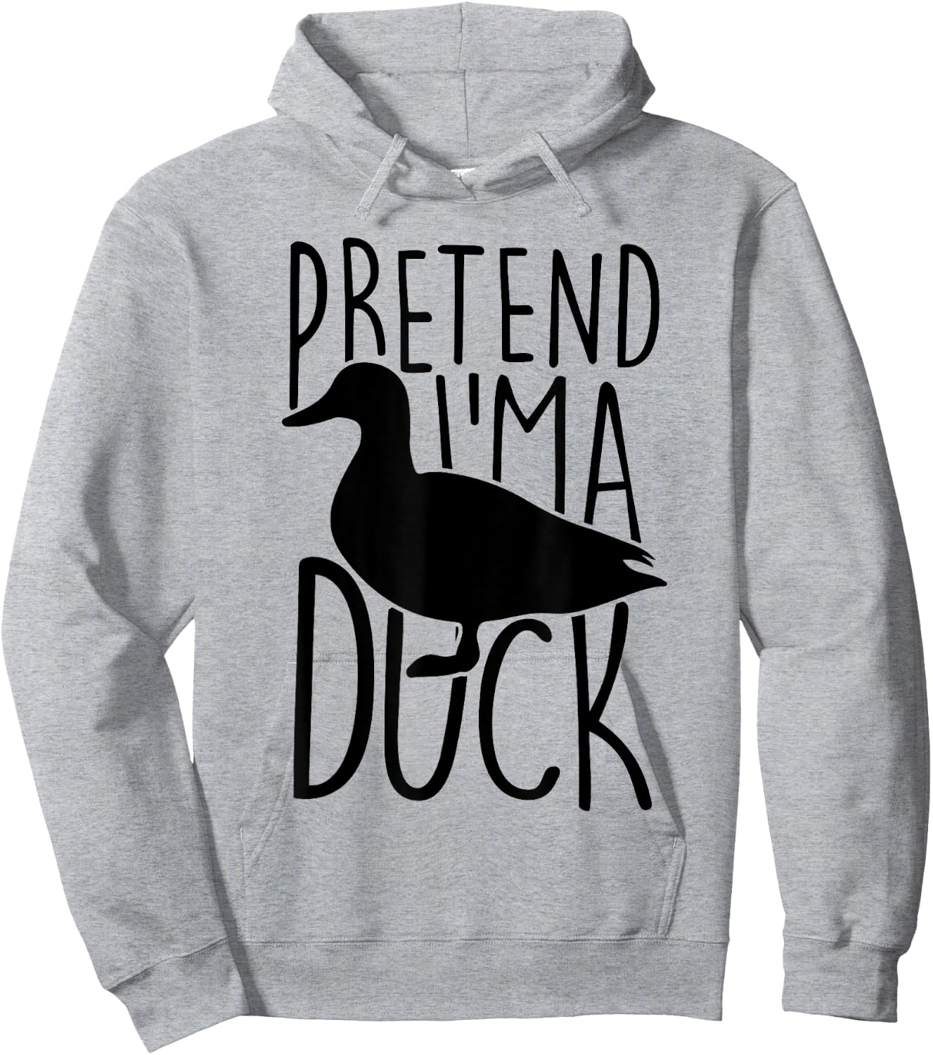 Pretend Im A Duck Costume Women Men Kids Halloween Costume Hoodie - Hoodie | Ash