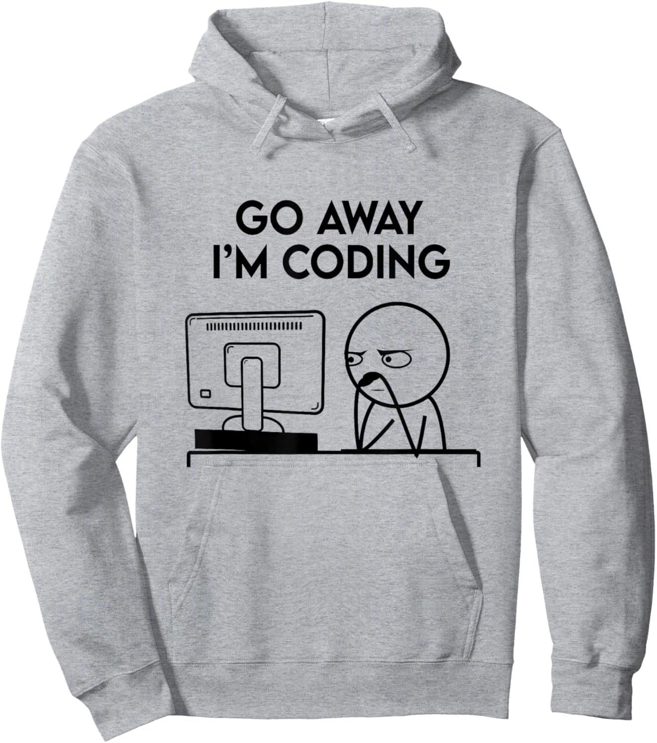 Go Away I'm Coding Programmer Computer Admin Developer Nerd Hoodie - Hoodie | Ash