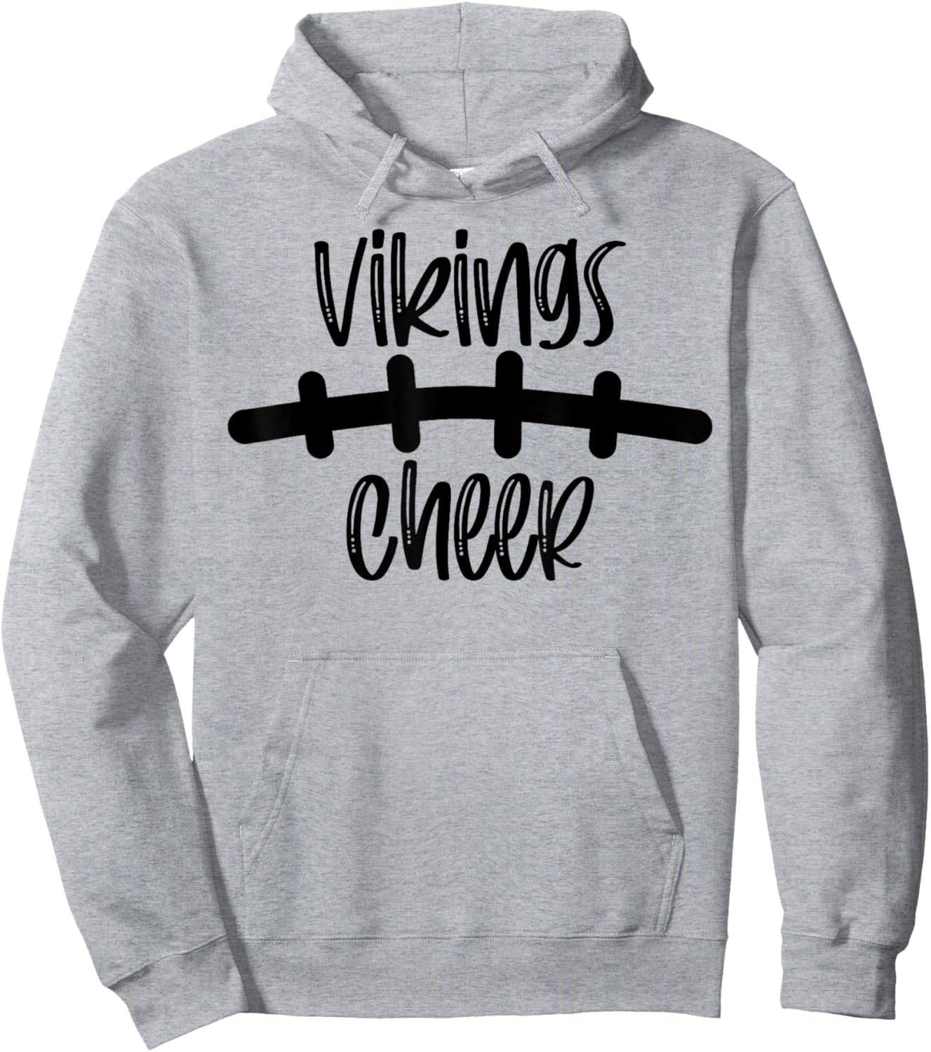 Vikings Cheer School Spirit Football Team Mascot Game Night Hoodie - Hoodie | Ash
