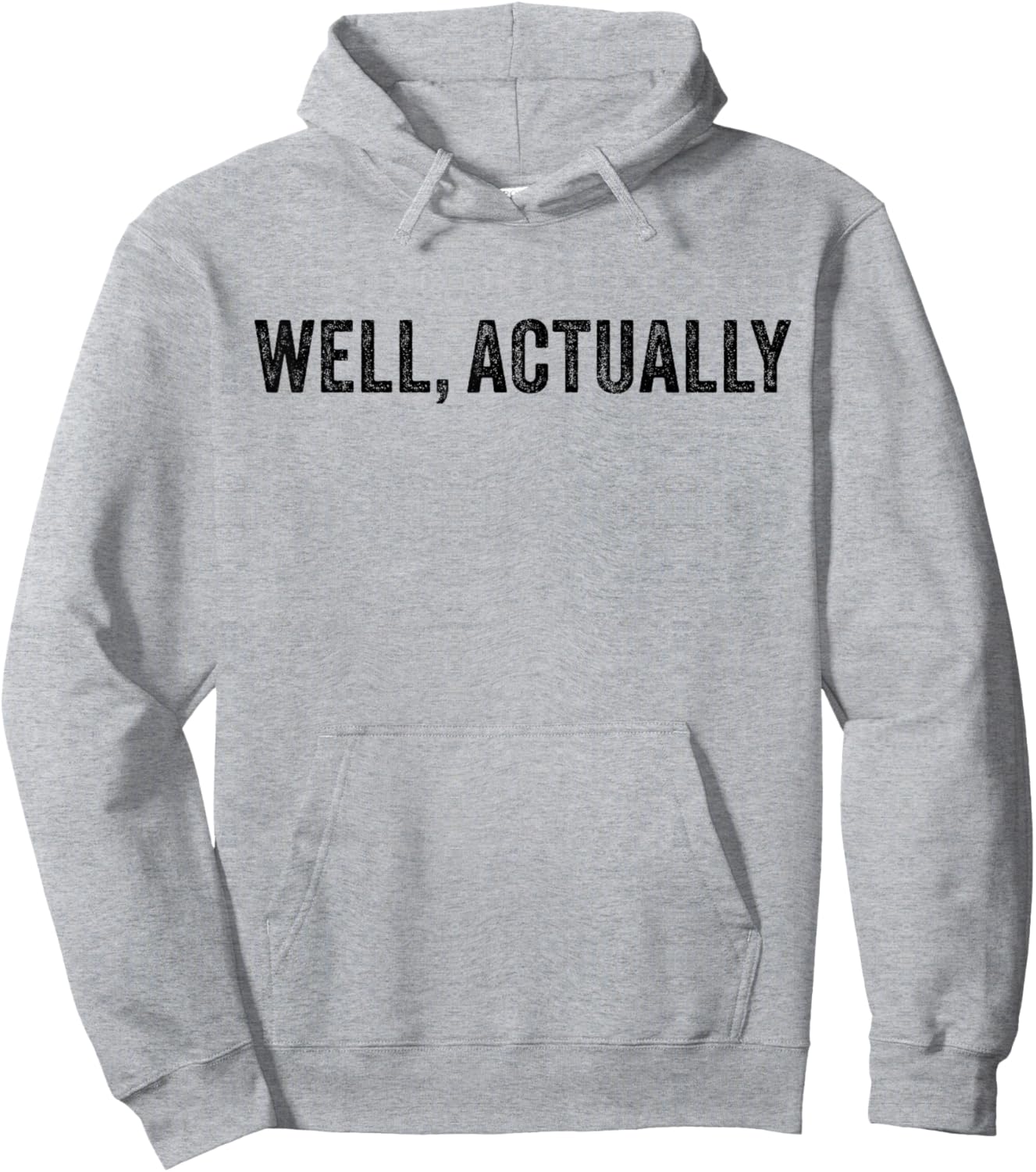 Funny Well Actually Vintage Modern Mix Grey - -Adults, Classic Fit, Short Sleeve, , Small Hoodie - Hoodie | Ash