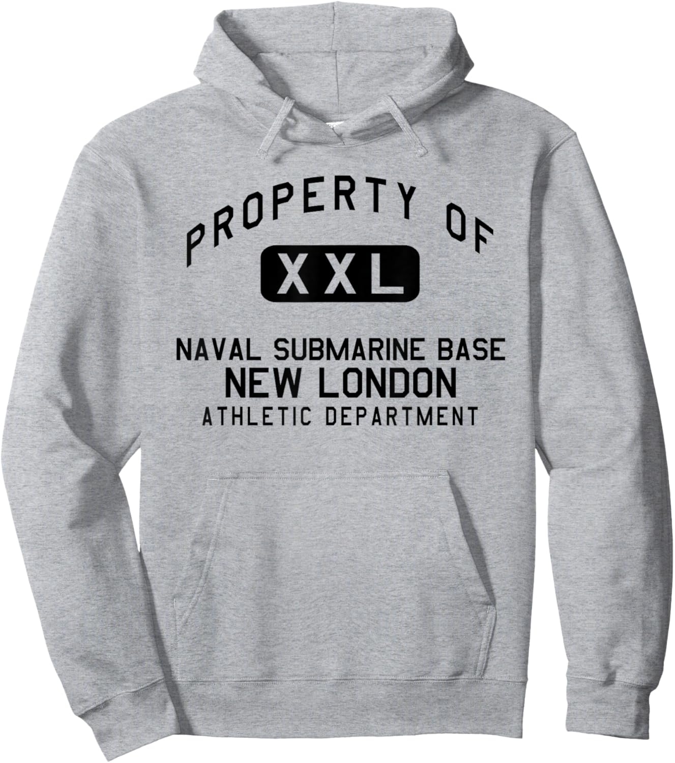 Property of Naval Submarine Base New London Athletic Dept Hoodie - Hoodie | Ash