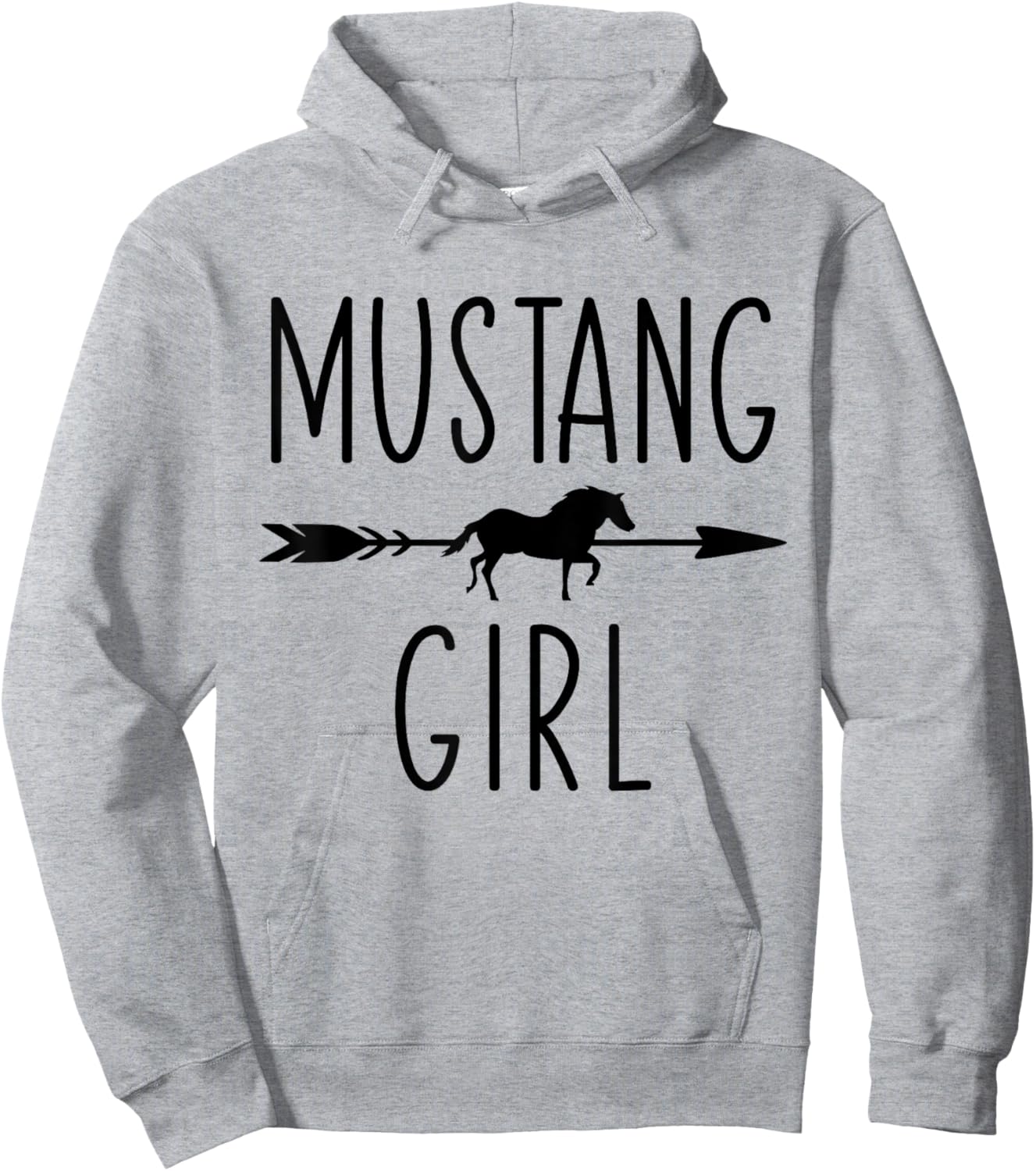 Equestrian Mustang Horse Girl Horses Lover Riding Racing Hoodie - Hoodie | Ash