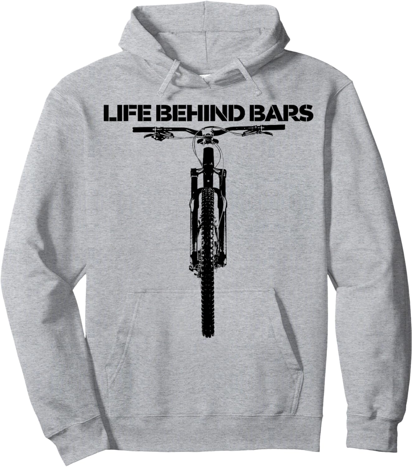 Life Behind Bars Funny MTB Mountain Bike Pun Hoodie - Hoodie | Ash