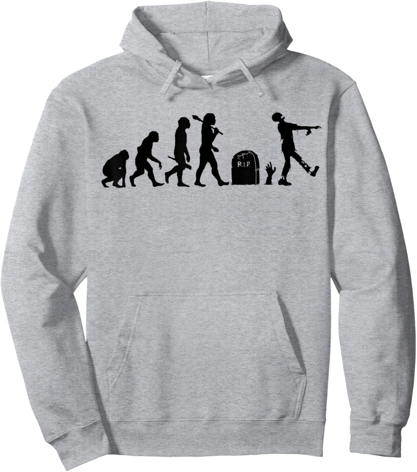 Zombie Evolution Funny Evolution of the Zombie Hoodie - Hoodie | Ash