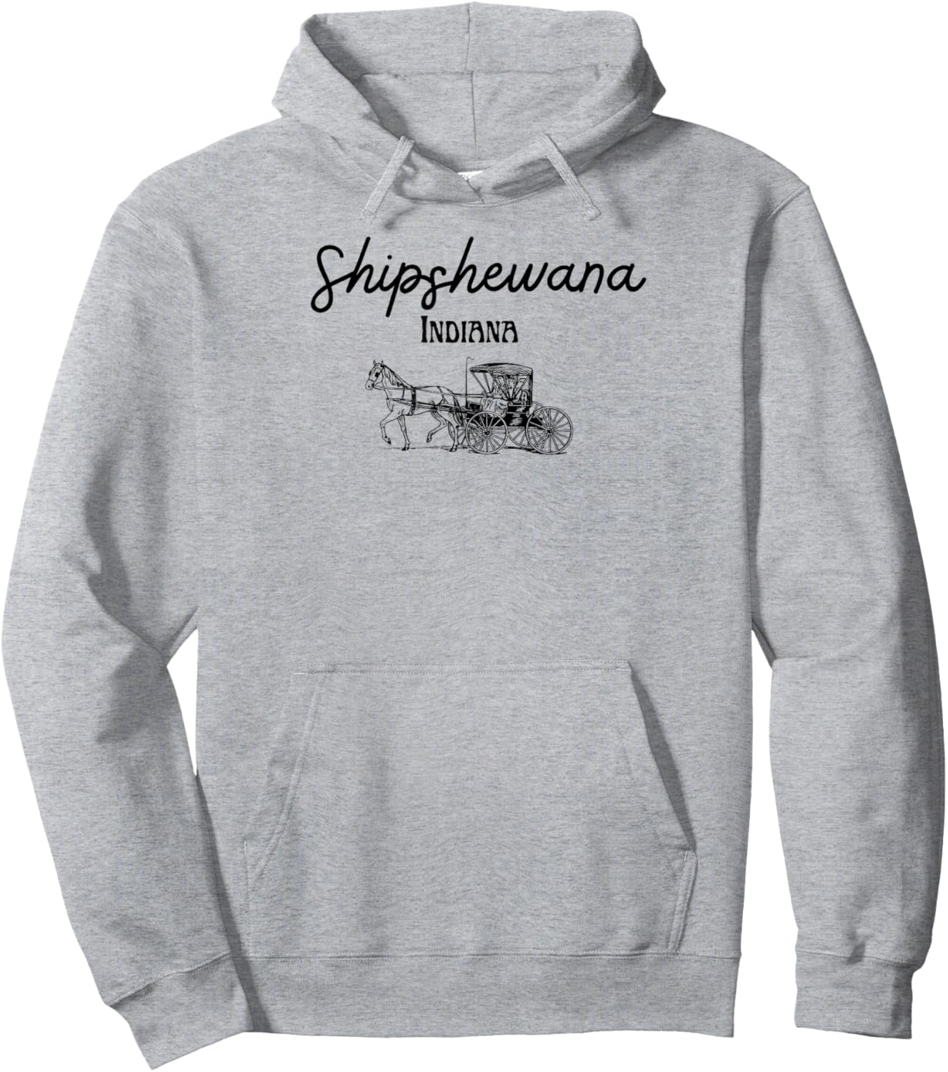 Shipshewana Indiana Horse Buggy Amish Country Hoodie - Hoodie | Ash