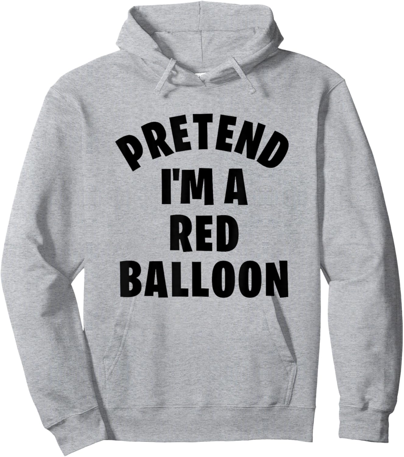Pretend I'm a Red Balloon Lazy Halloween Costume Party Hoodie - Hoodie | Ash
