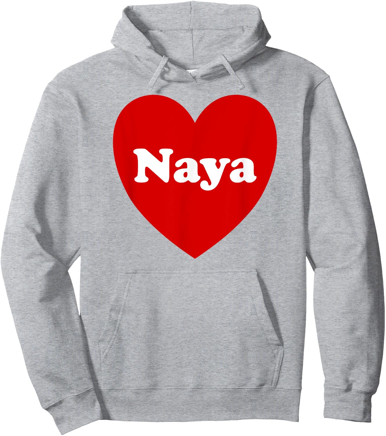 I Love Naya Heart Cute Naya Name Birthday Hoodie - Hoodie | Ash