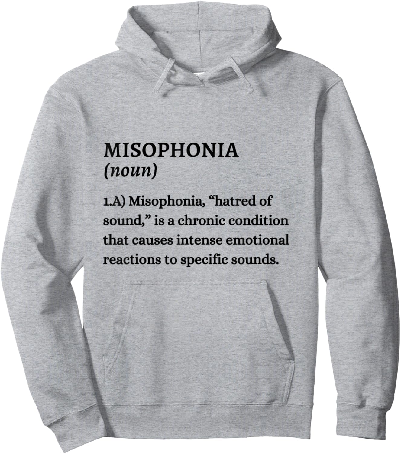 Misophony Definition Misophony Awareness Hoodie - Hoodie | Ash