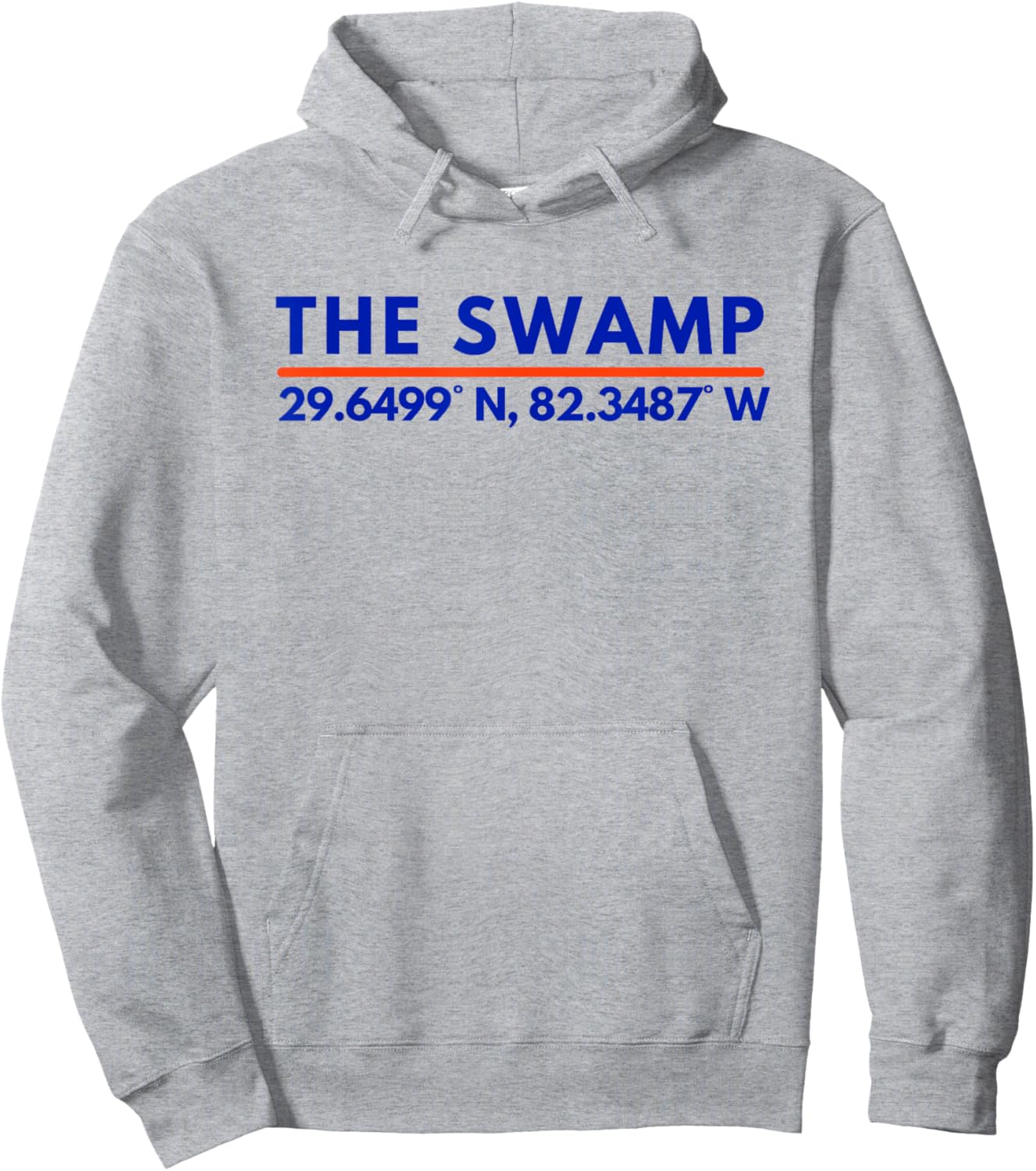 Florida FL Fans The Swamp Latitude and Longitude Hoodie - Hoodie | Ash