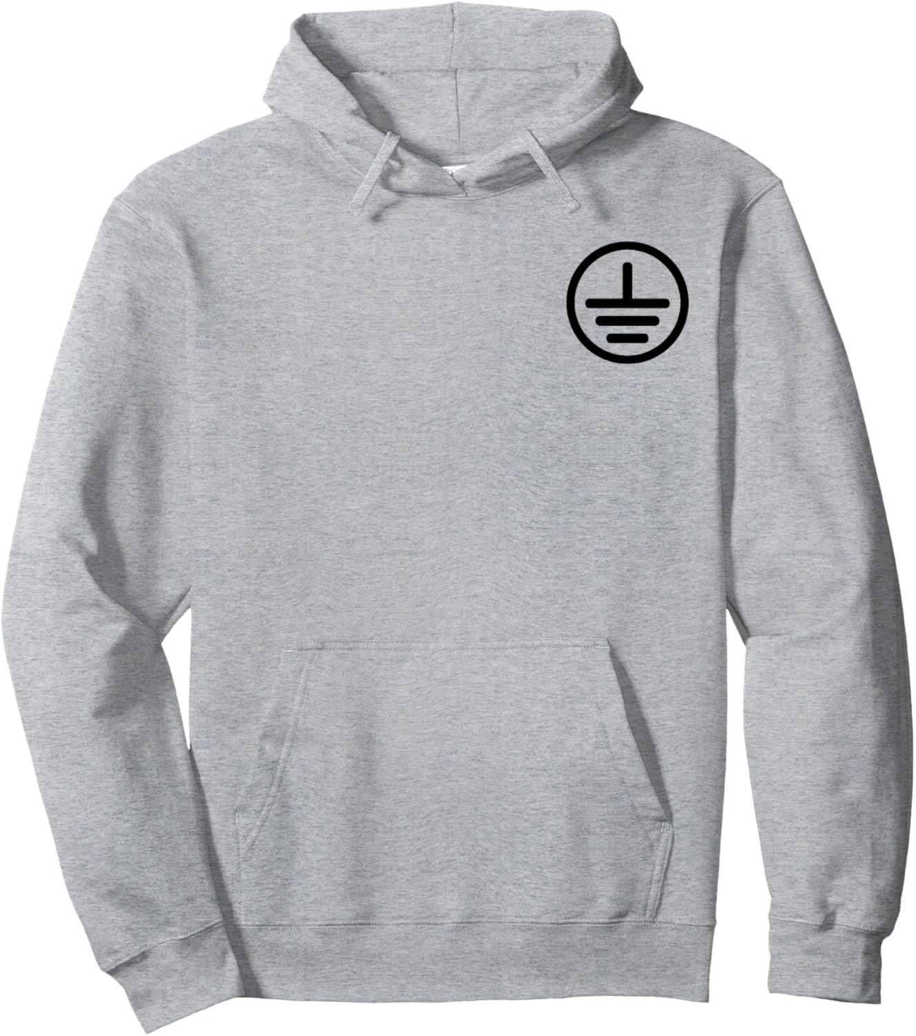 Electrical Ground Symbol Stay Grounded Electric Tech Hoodie - Hoodie | Ash
