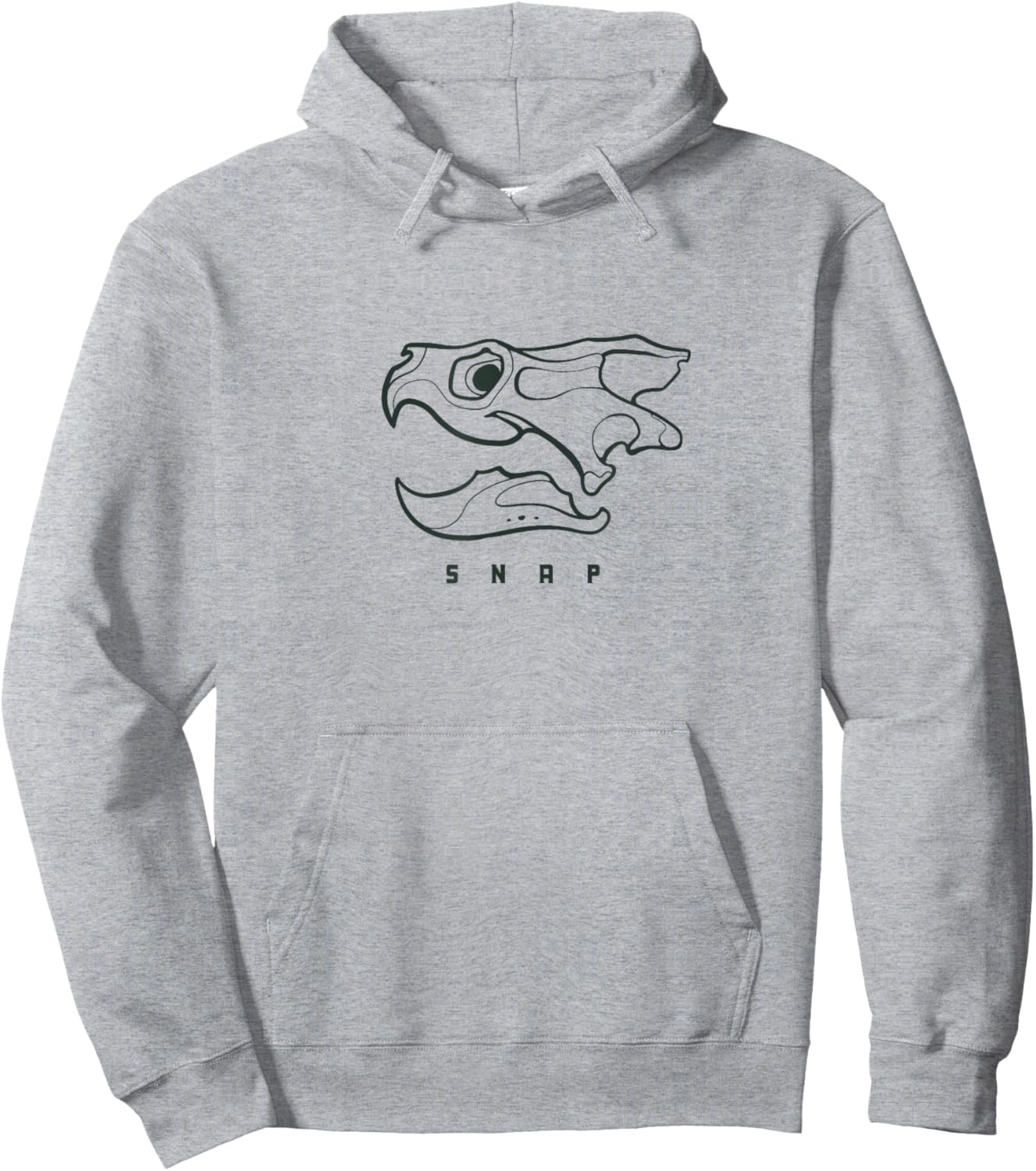 Common snapping turtle skull, side view. For reptiles lovers Hoodie - Hoodie | Ash