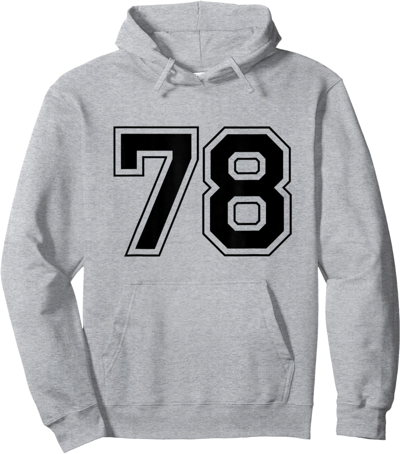 Number 78 Hoodie - Hoodie | Ash