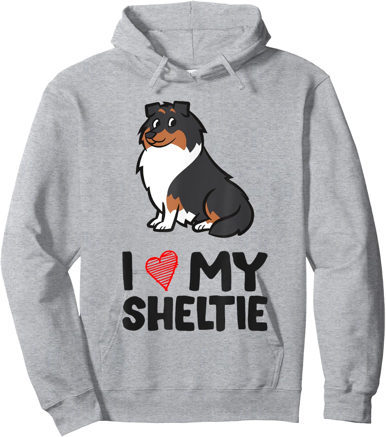 Sheltie Dog I Love My Sheltie Women Kids Hoodie - Hoodie | Ash