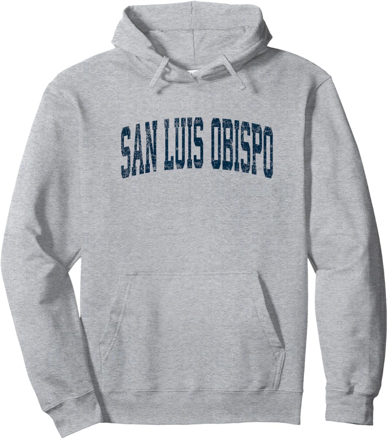 San Luis Obispo California CA Vintage Athletic Sports Navy D Hoodie - Hoodie | Ash