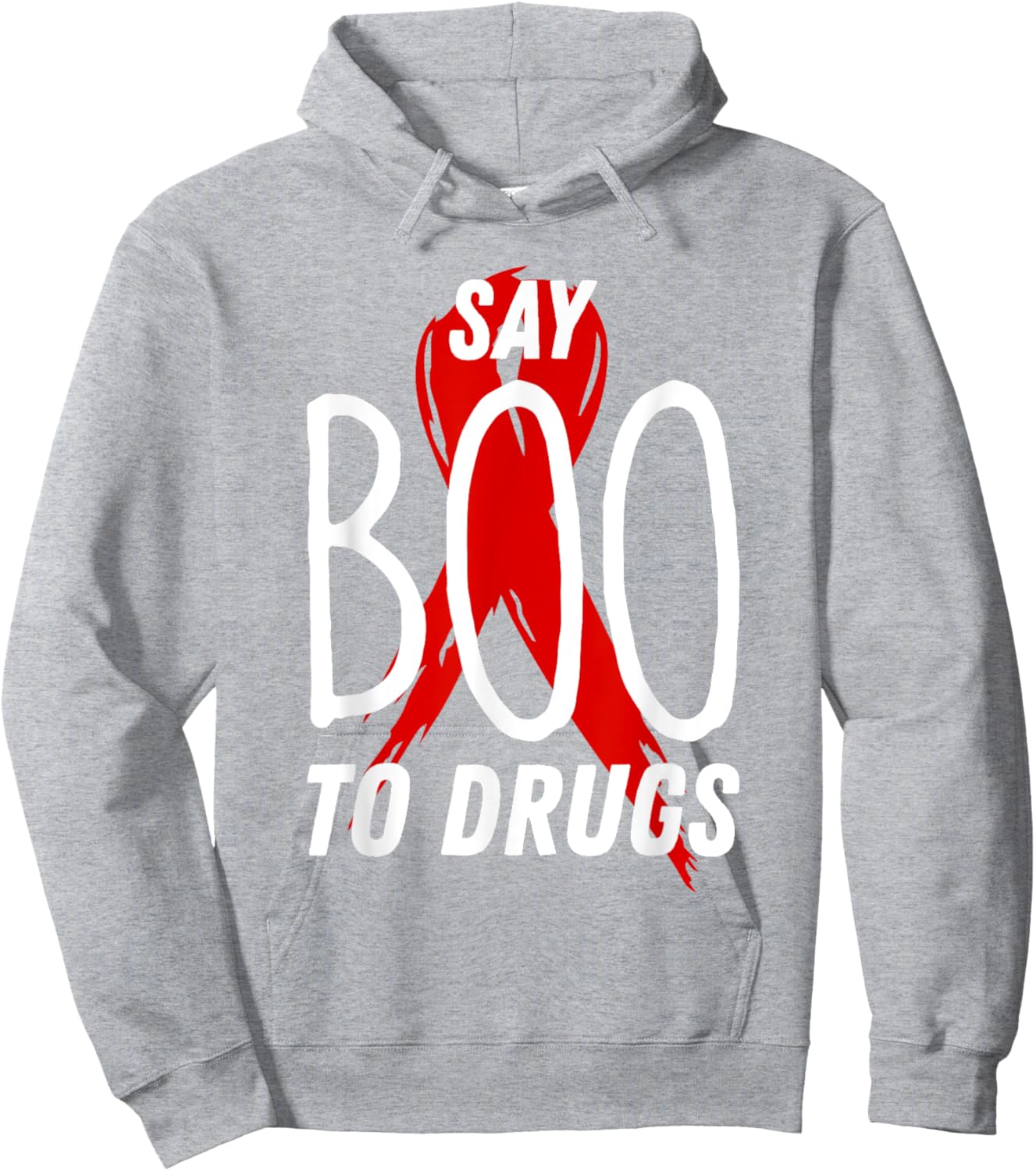 Red Ribbon Week Say BOO To Say Yes To Halloween Hoodie - Hoodie | Ash